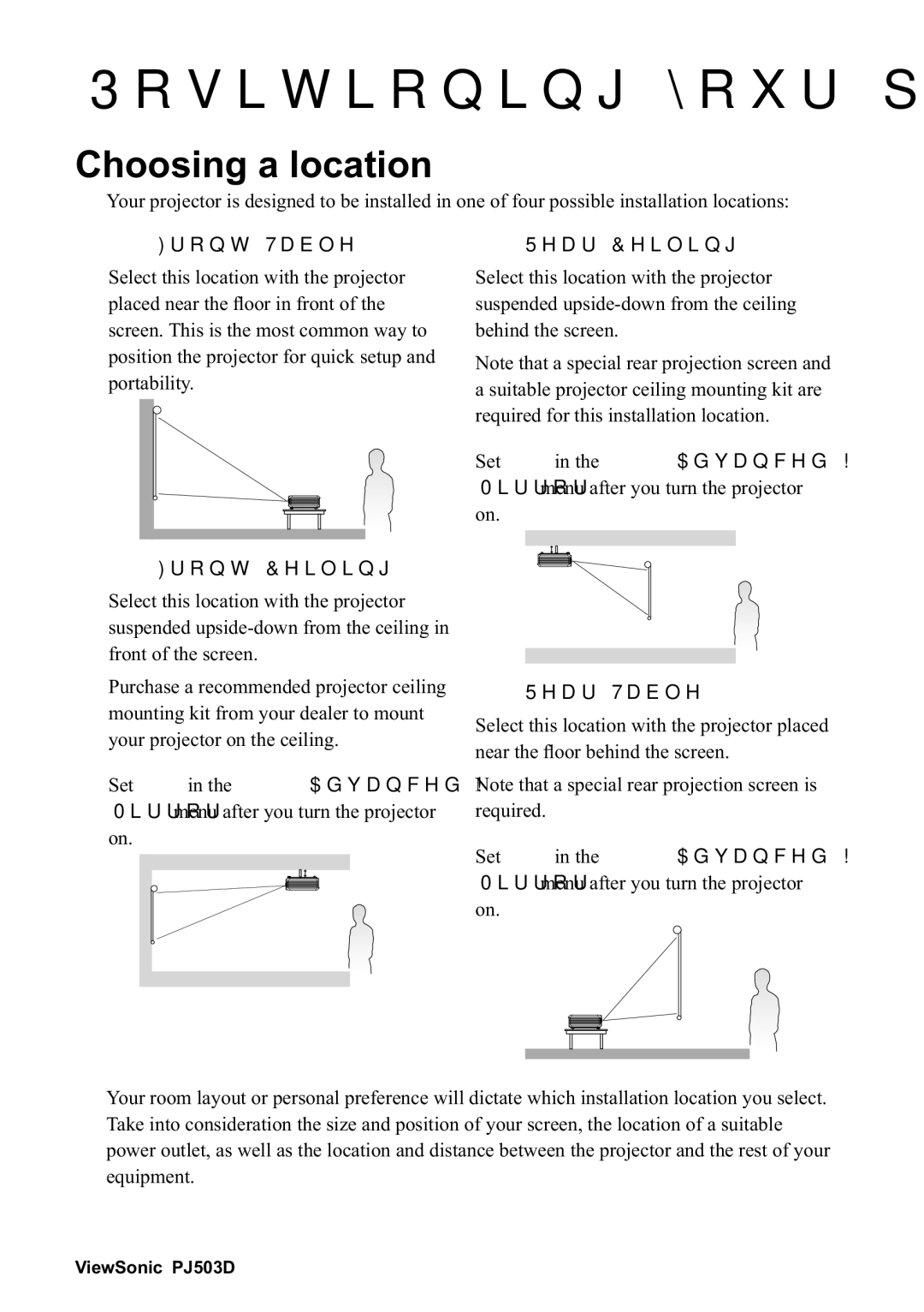 ViewSonic 40PJ503D manual URQW7DEOH, $Gydqfhg!, 5HDU7DEOH 