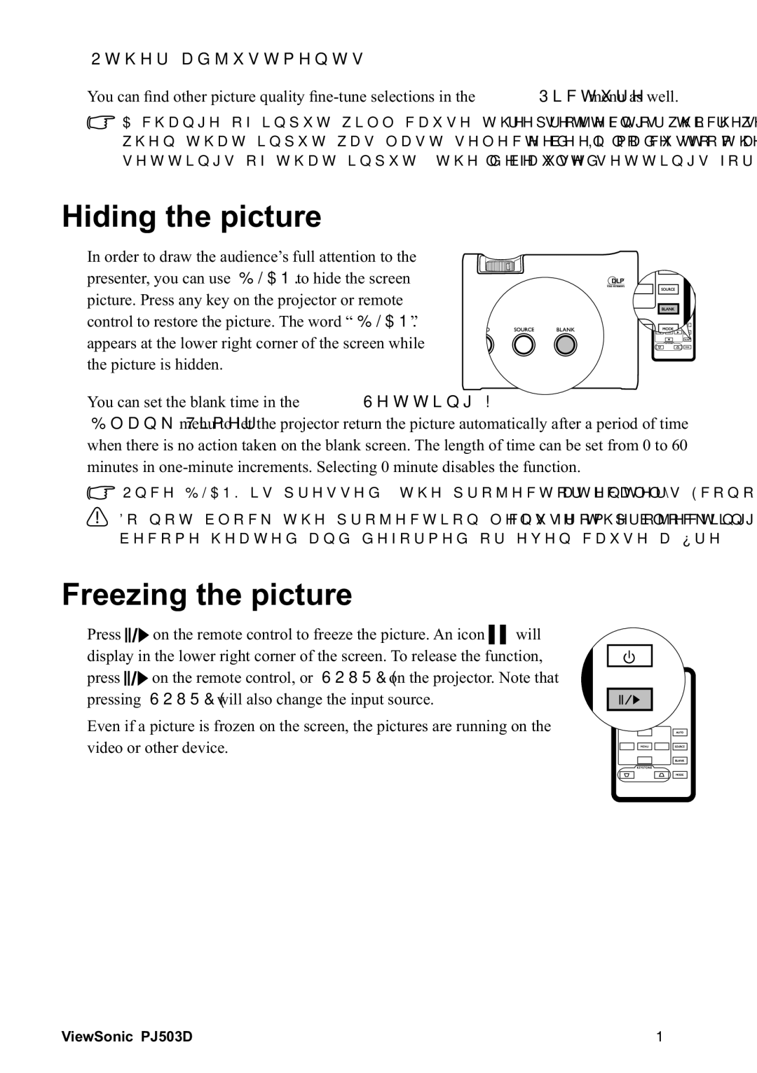 ViewSonic 40PJ503D manual +LglqjWkhSlfwxuh, UhhlqjWkhSlfwxuh, 2WKHUDGMXVWPHQWV, YlghrRuRwkhuGhylfh 