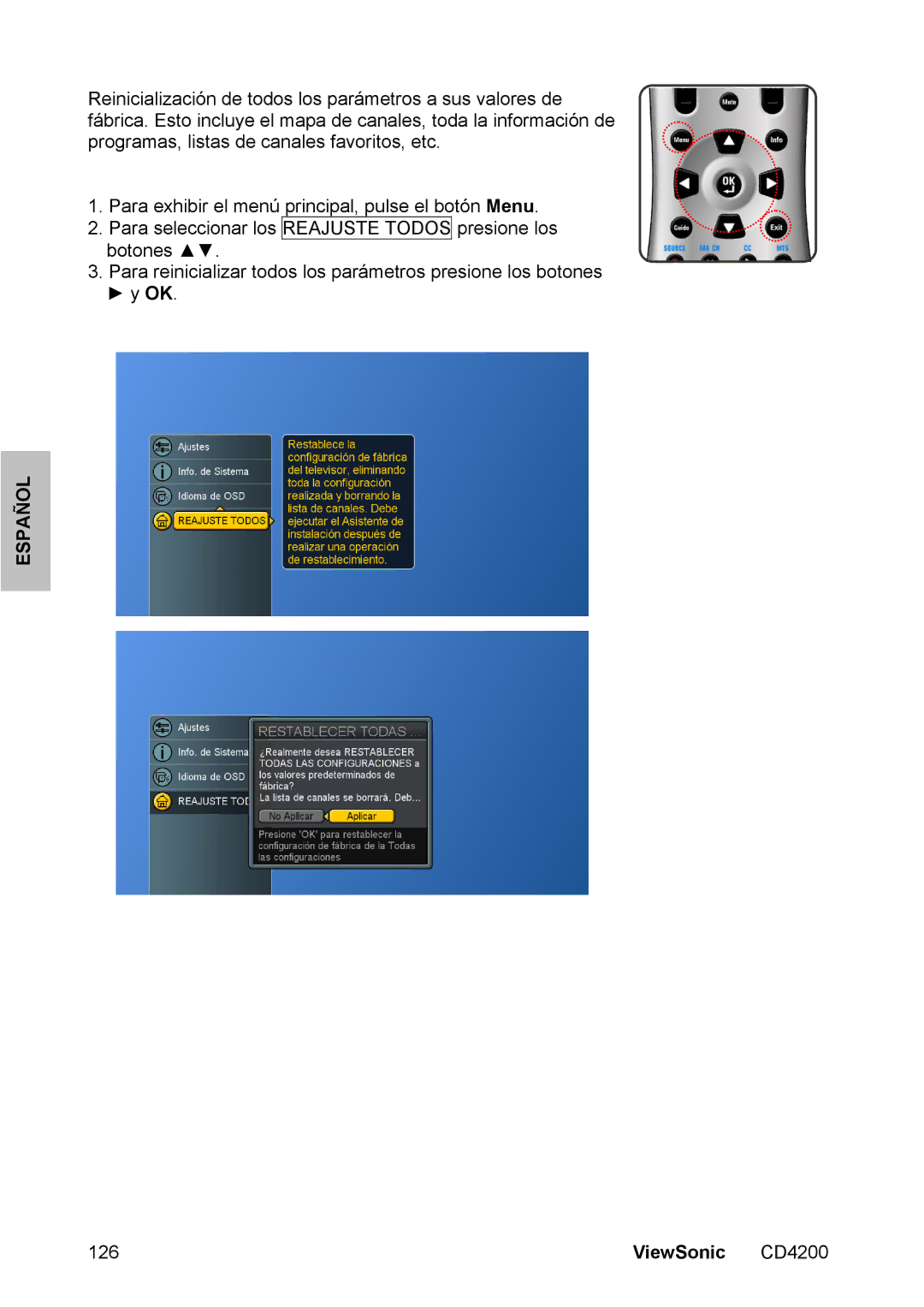 ViewSonic CD4200 manual 126 