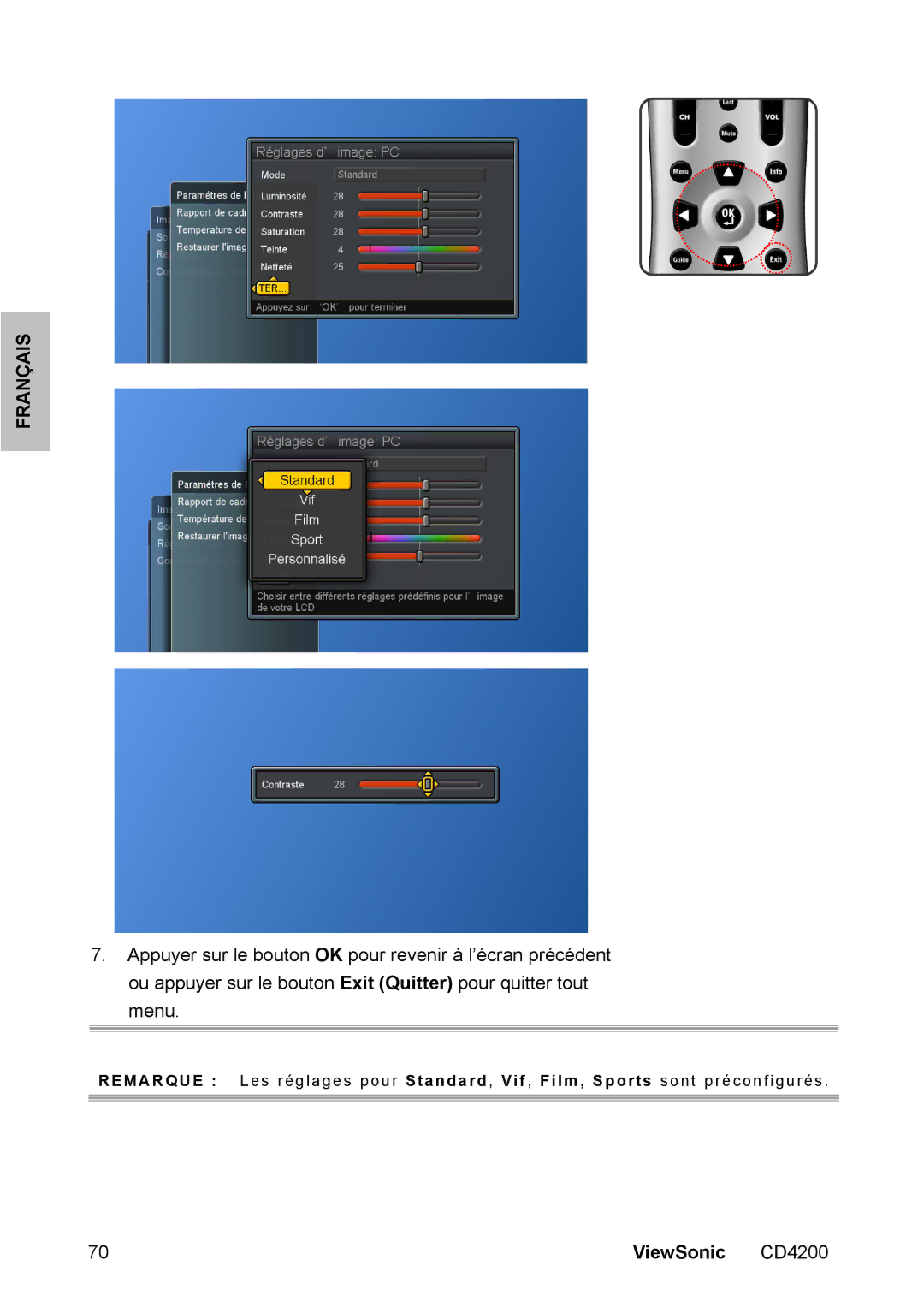 ViewSonic CD4200 manual Français 