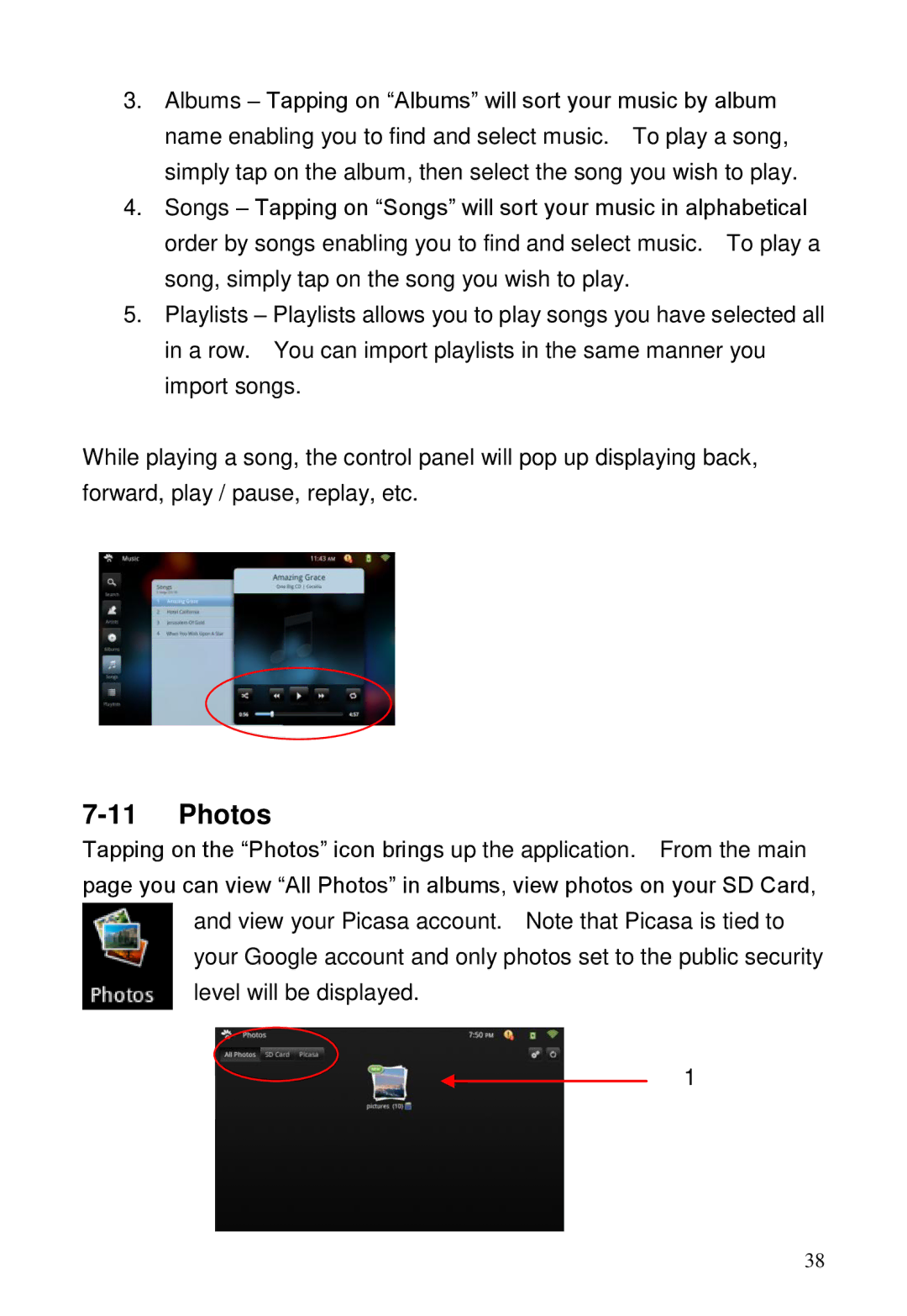 ViewSonic GTUG010411, GTABLET manual Photos 