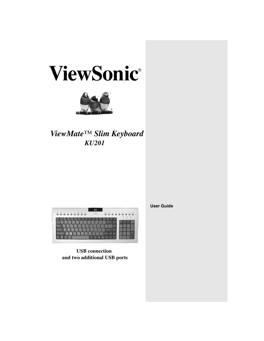 ViewSonic KU201 manual ViewMate Slim Keyboard 