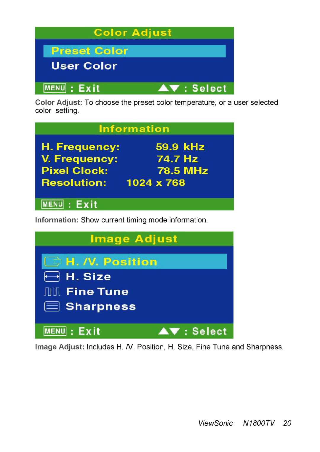 ViewSonic LCDTV manual 