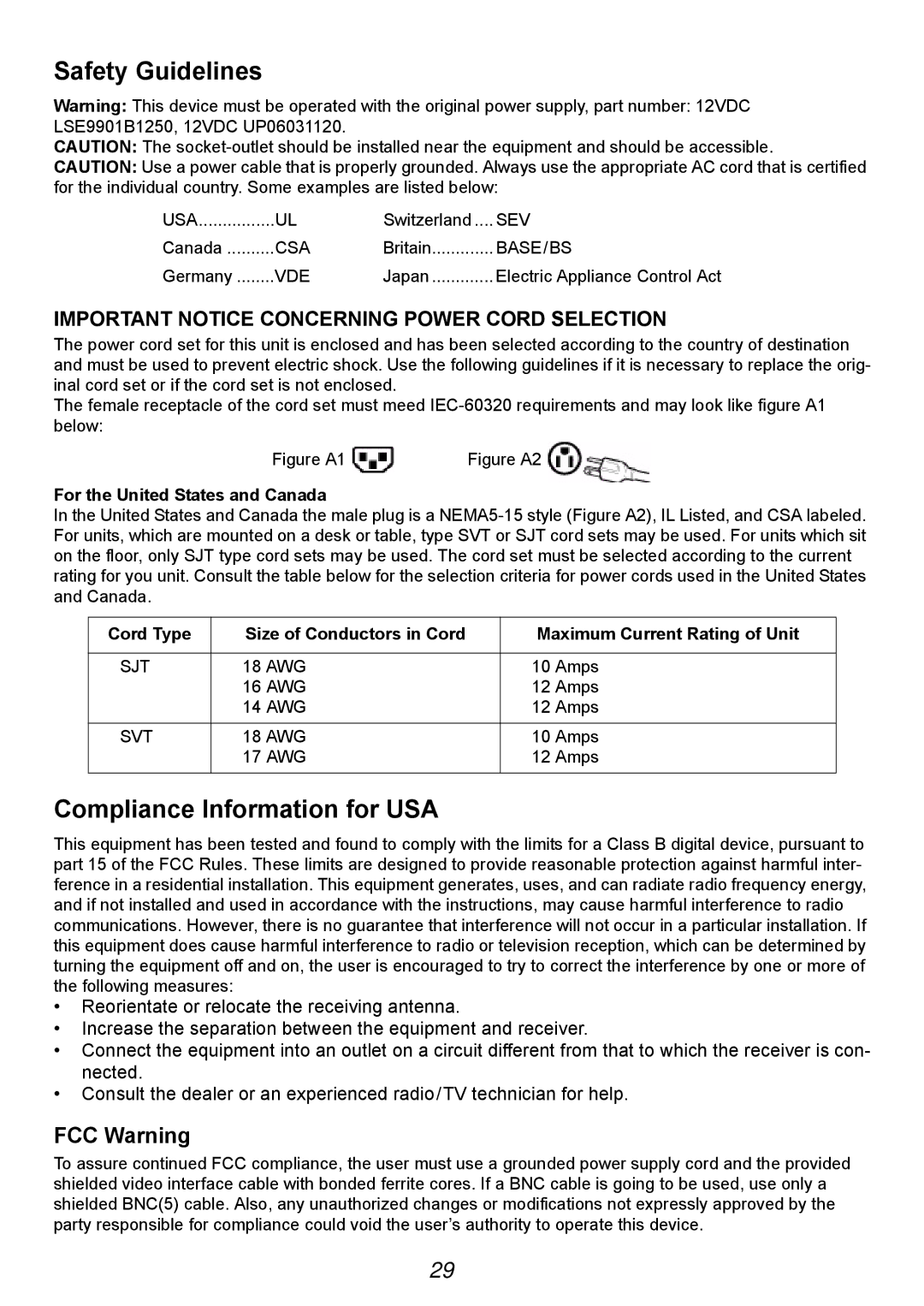 ViewSonic N1750w manual Safety Guidelines 