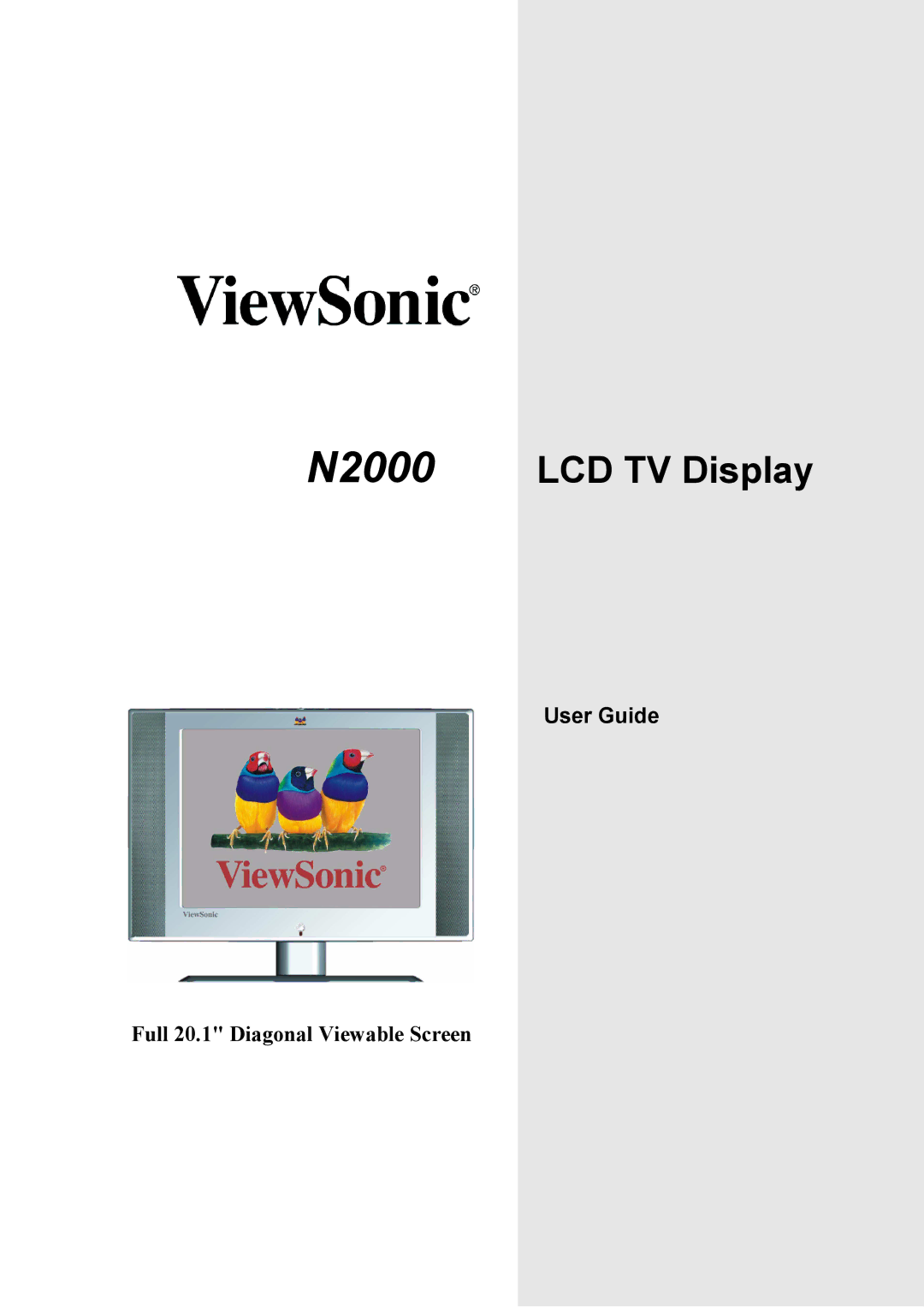 ViewSonic N2000 manual User Guide 