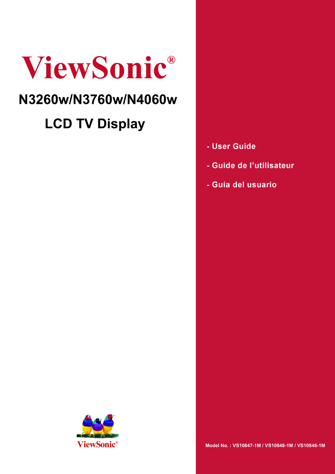 ViewSonic N3260W, N4060w, N3760w manual 9LHZ6RQLFŠ 