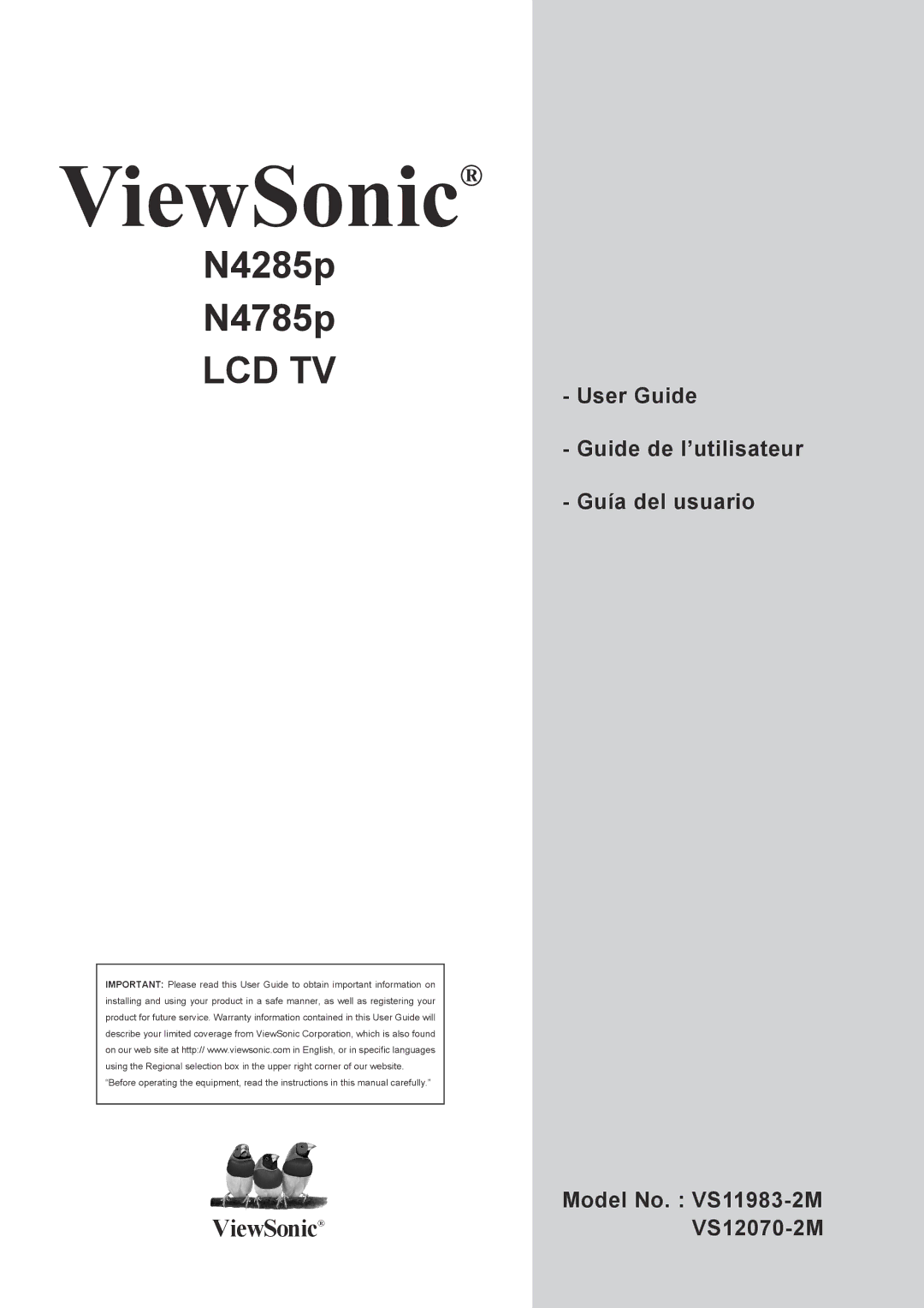 ViewSonic N4285p, N4785P warranty ViewSonic 