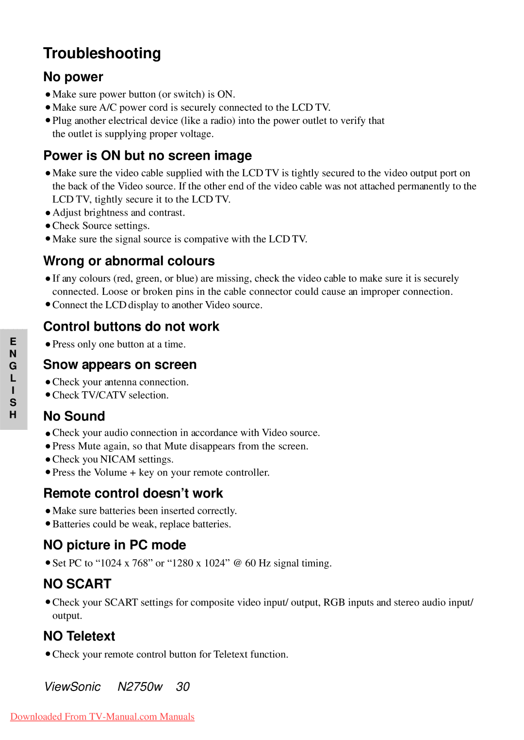 ViewSonic NB2750w manual Troubleshooting 