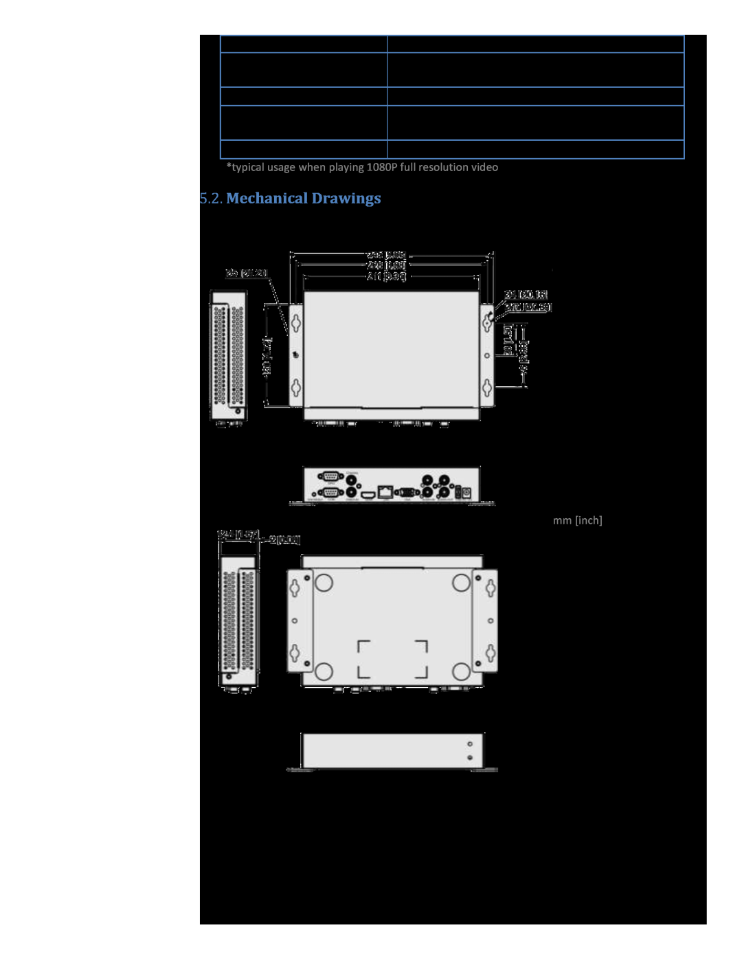 ViewSonic NMP-550 user manual Mechanical Drawings, Weight, Safety, Certifications, Warranty, mm inch 