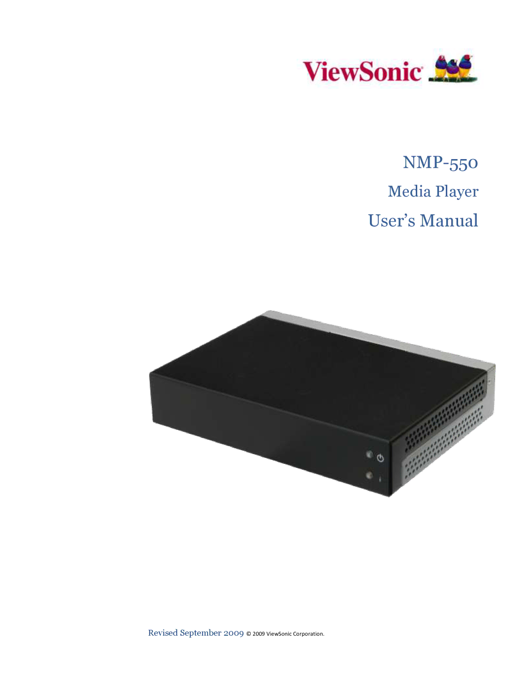 ViewSonic NMP-550 user manual 