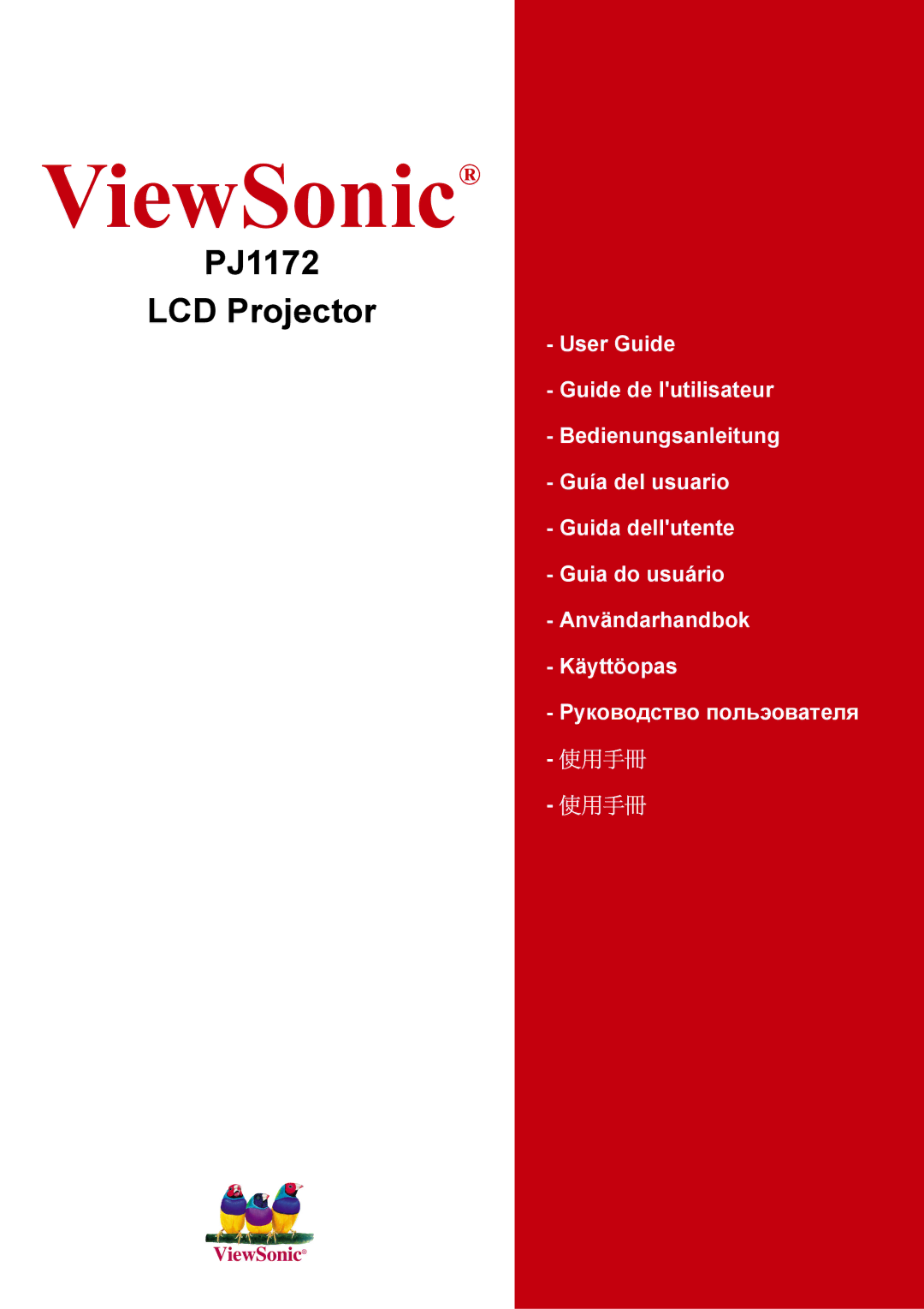 ViewSonic PJ1172 manual ViewSonic 