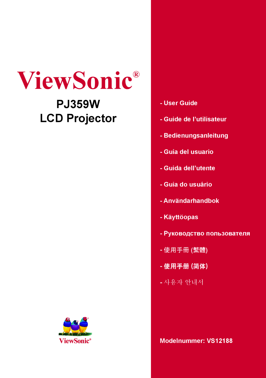 ViewSonic PJ358W manual ViewSonic 