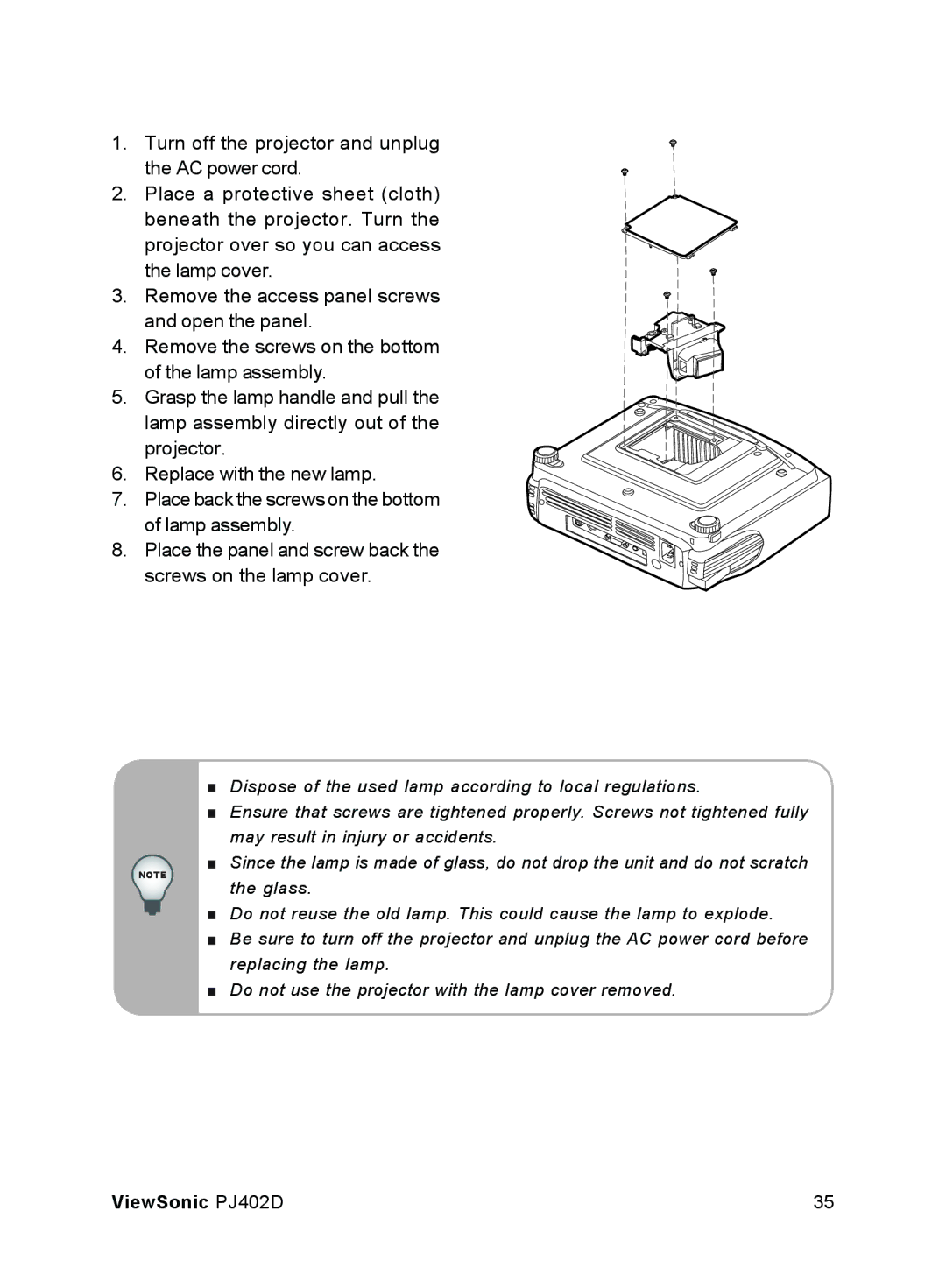 ViewSonic manual ViewSonic PJ402D 