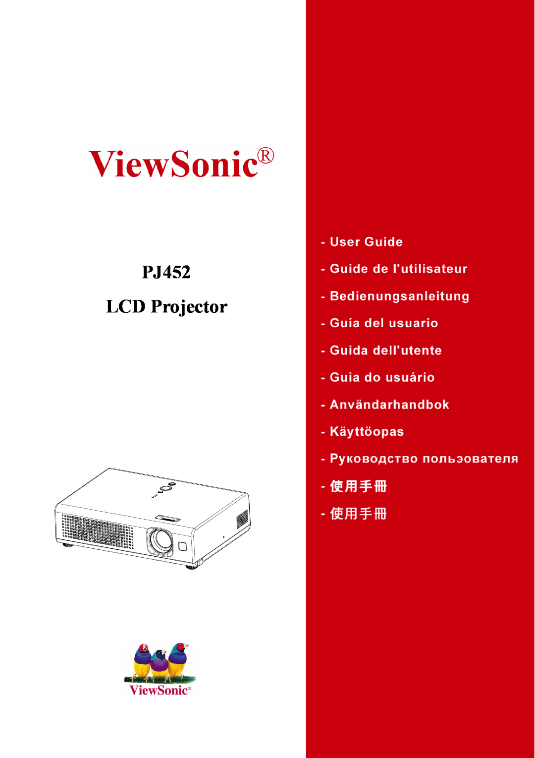 ViewSonic manual PJ452 LCD Projector 