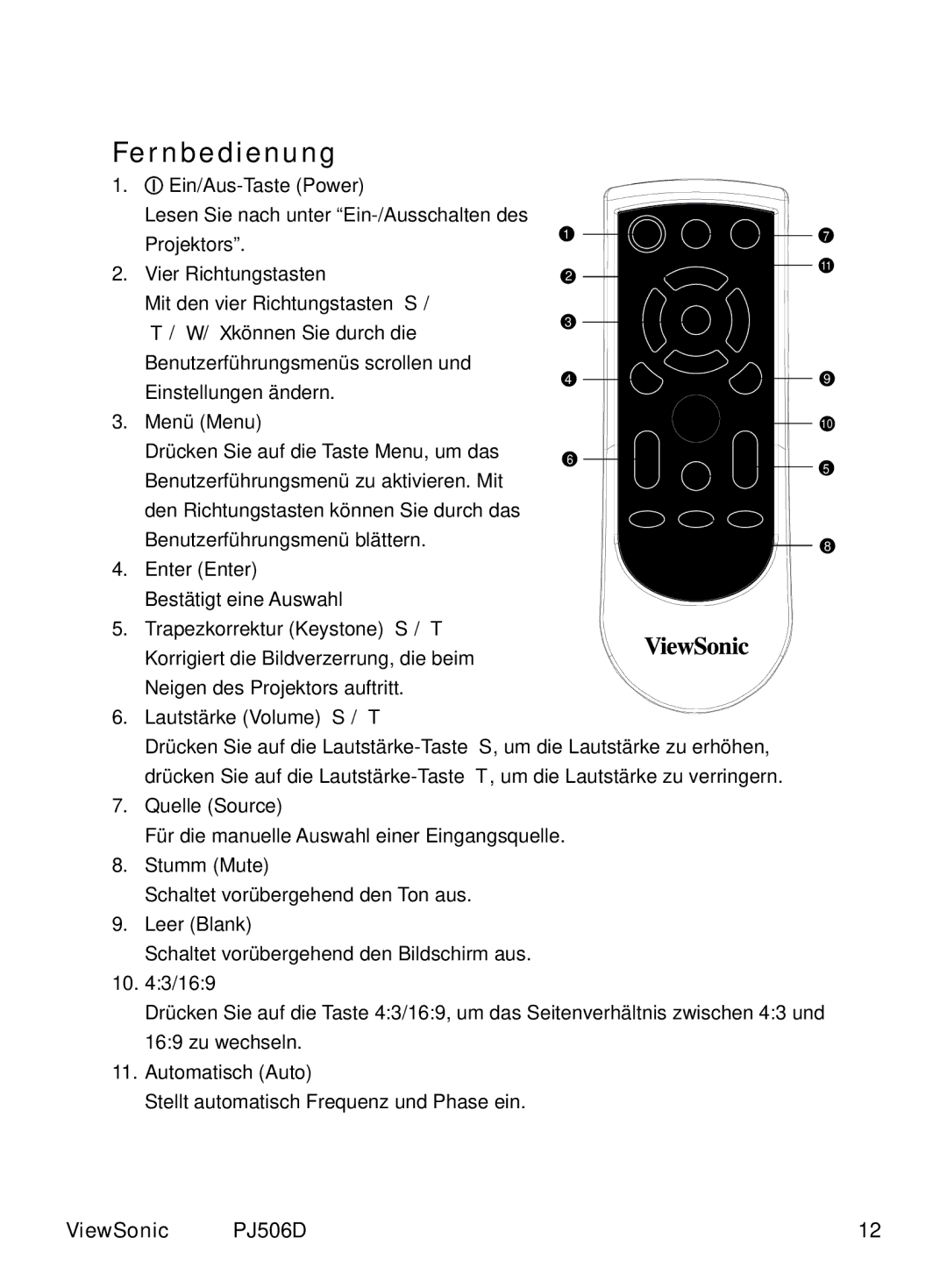 ViewSonic PJ506D manual Benutzerführungsmenüs scrollen und Einstellungen ändern 