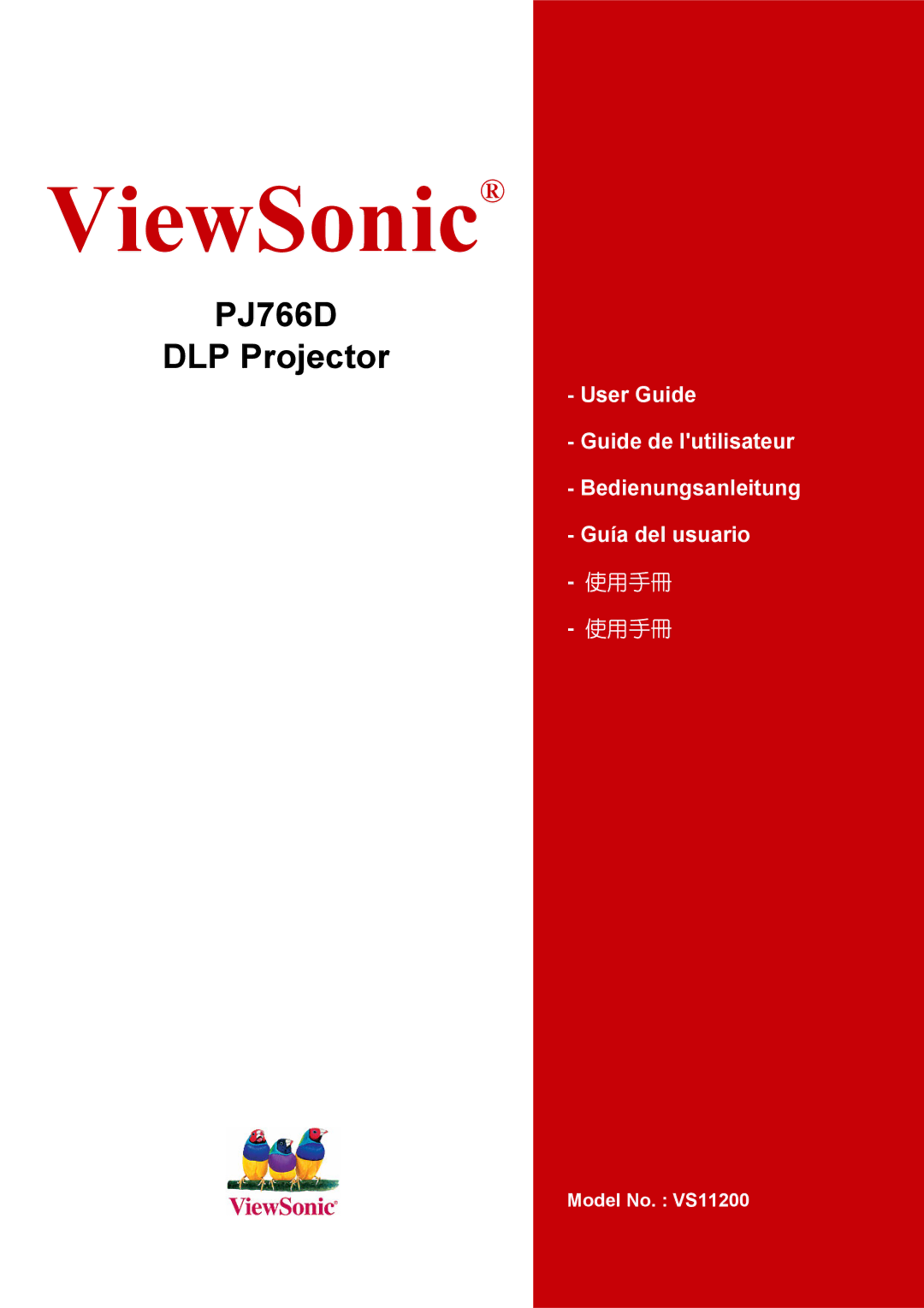 ViewSonic PJ766D-1 manual ViewSonic 