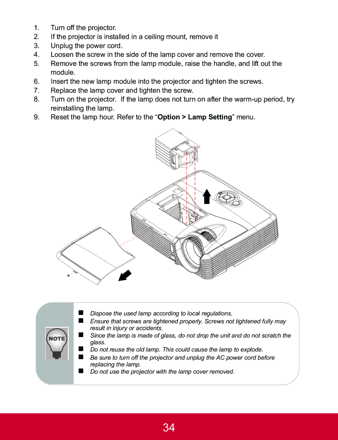 ViewSonic PJD5223, PJD5123 warranty 