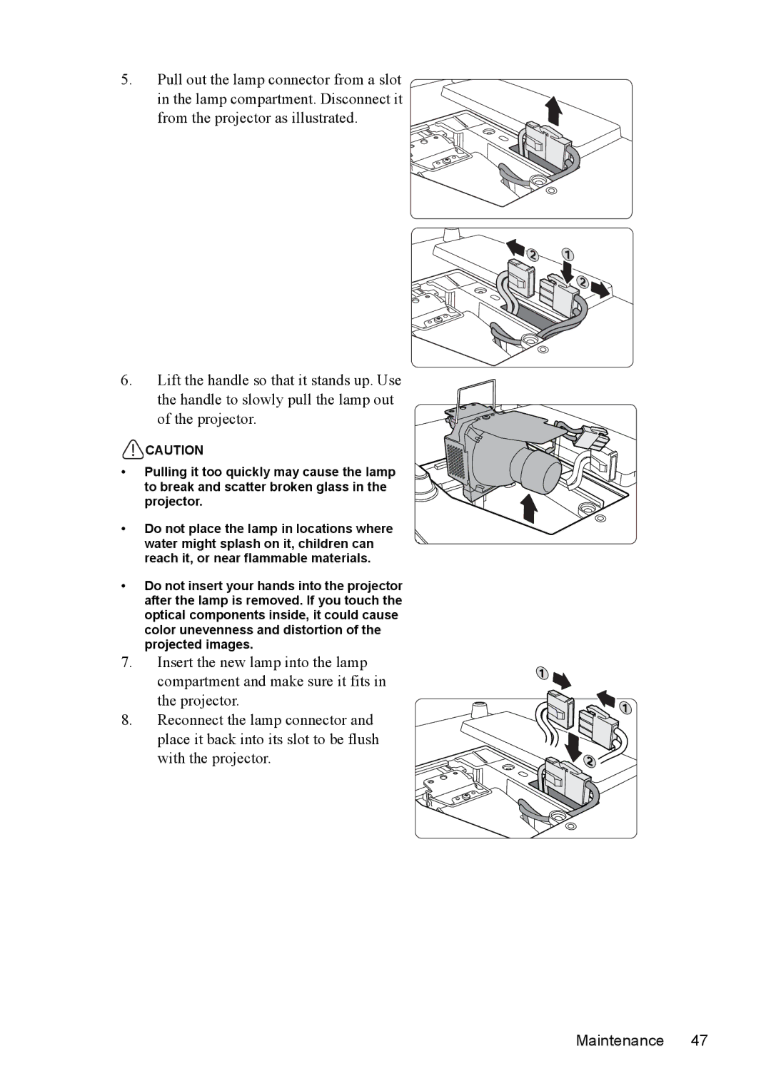 ViewSonic PJD5352, PJD5152 warranty Maintenance 