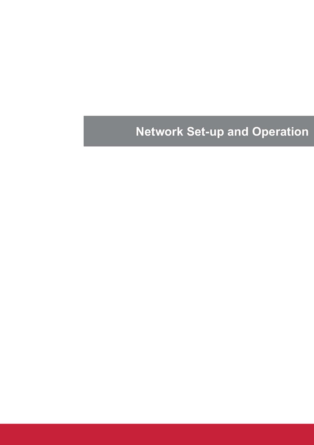 ViewSonic PJL6223, PJL6233 warranty Network Set-up and Operation 