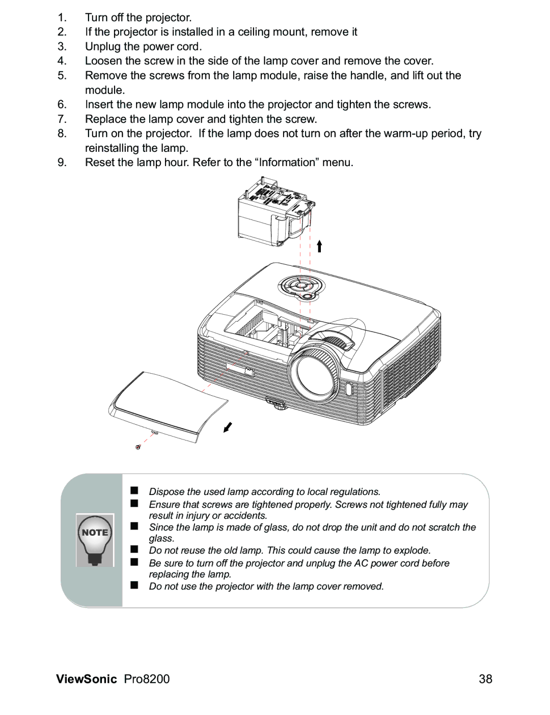 ViewSonic PRO8200 warranty ViewSonic Pro8200 