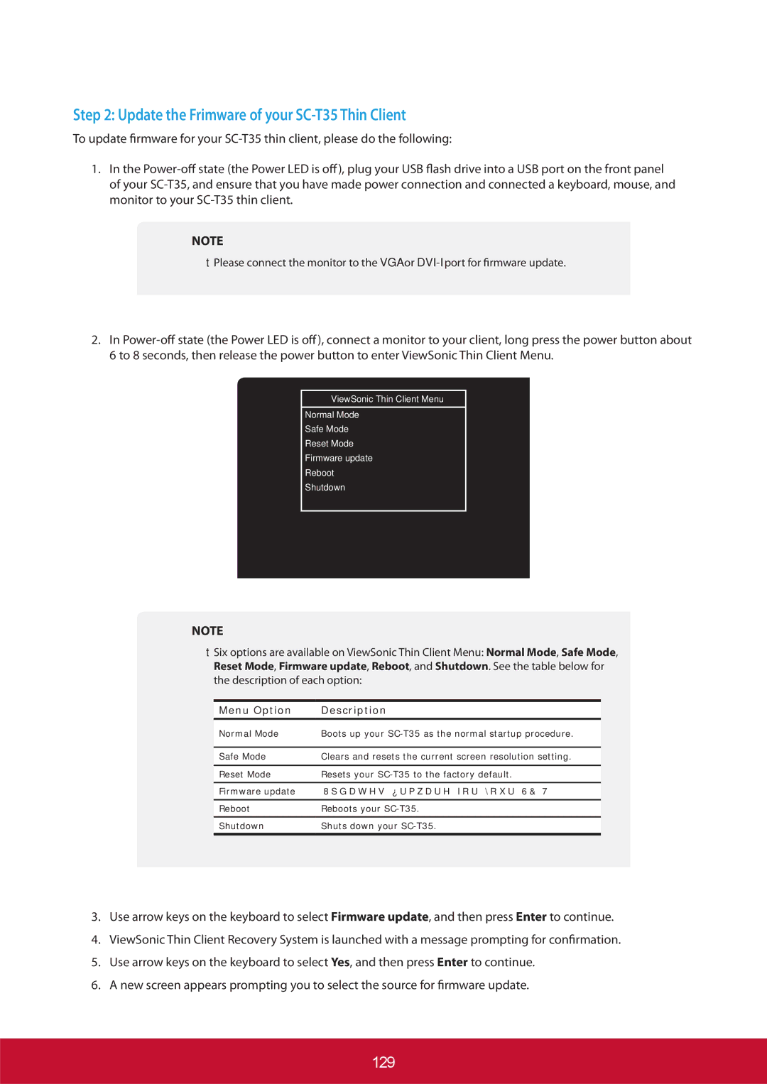 ViewSonic SCT35BKUS0 manual Update the Frimware of your SC-T35 Thin Client,  