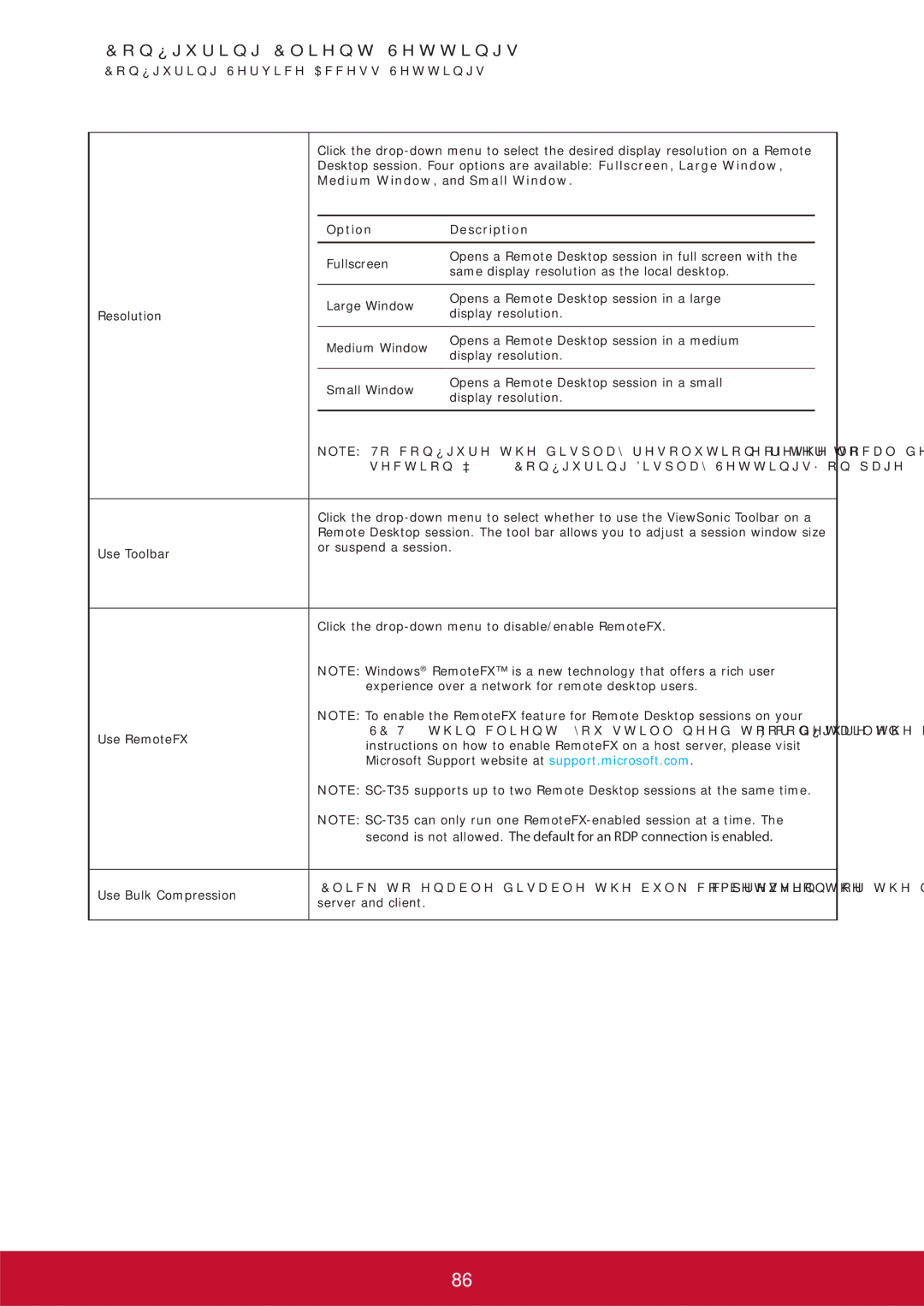 ViewSonic SCT35BKUS0 manual Medium Window, and Small Window, Microsoft Support website at support.microsoft.com 