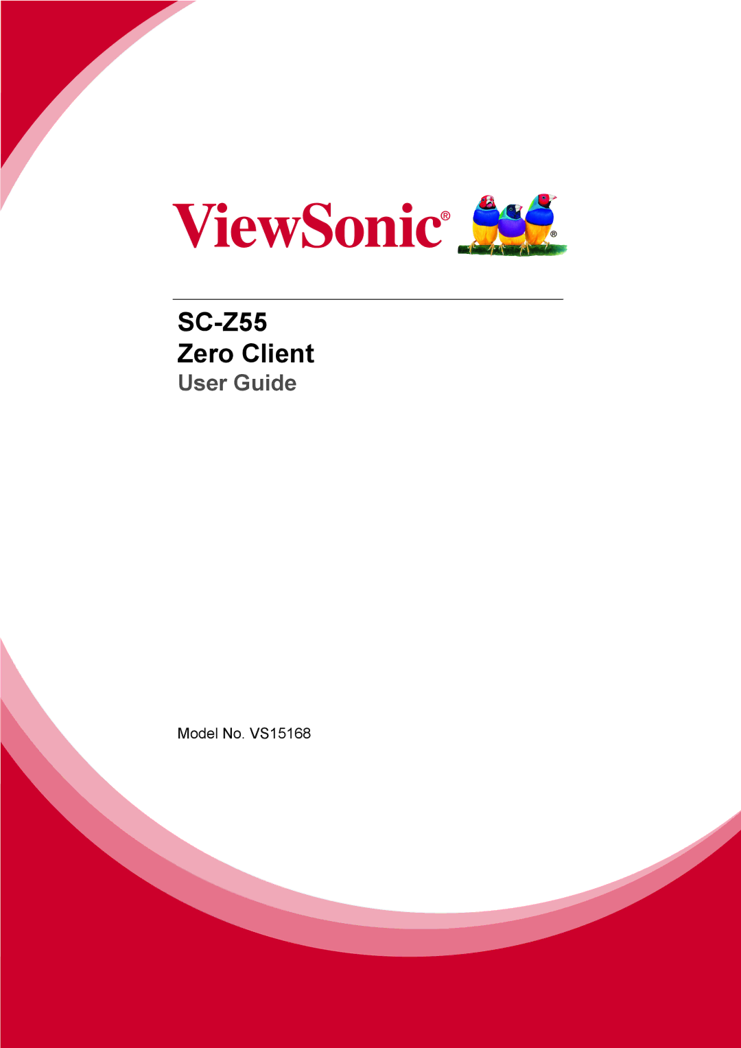 ViewSonic SCZ55BKUS0 manual SC-Z55 Zero Client 