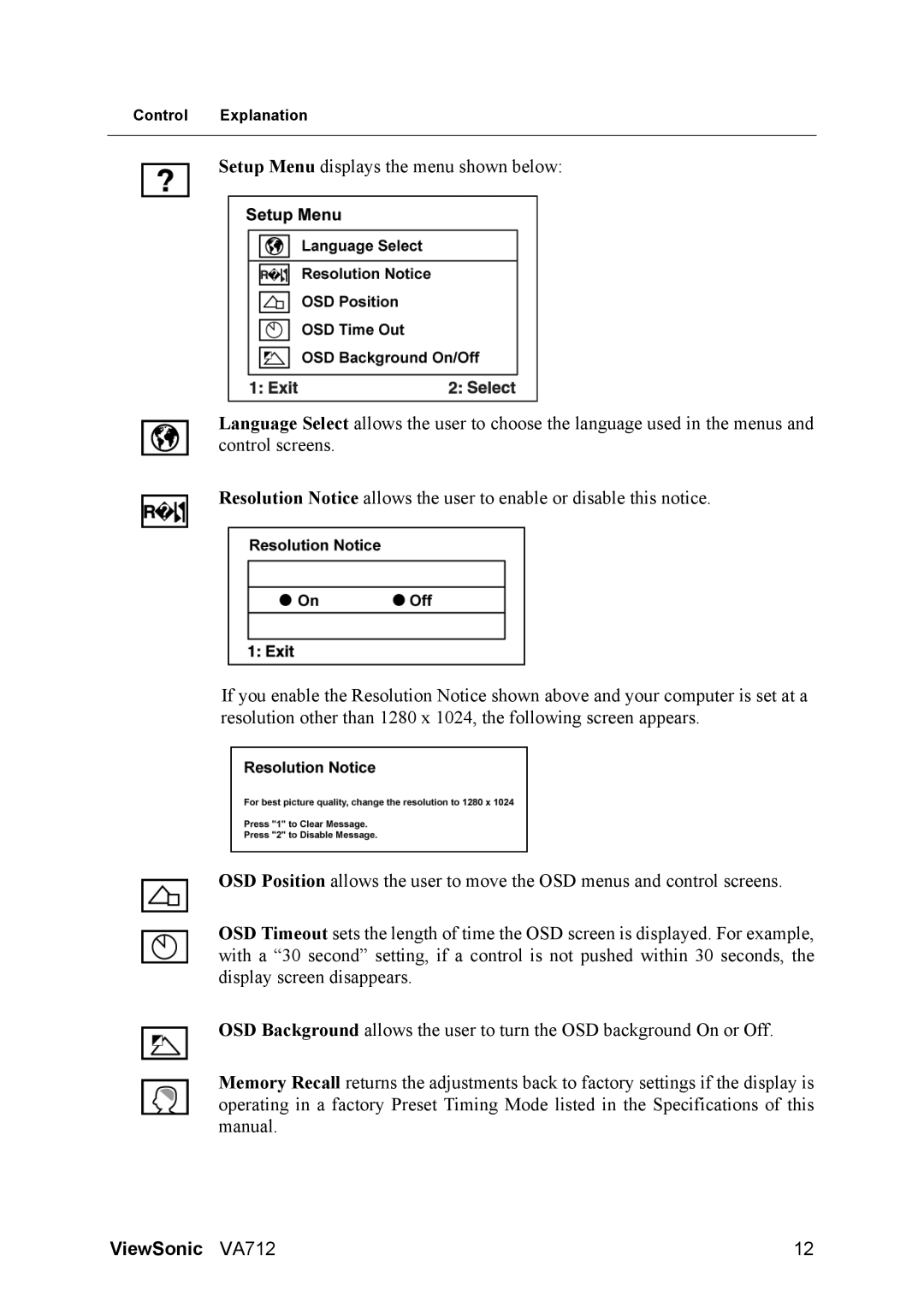 ViewSonic manual ViewSonic VA712 