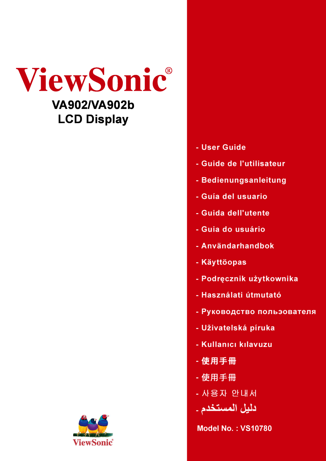 ViewSonic manual ViewSonic, VA902/VA902b LCD Display, Model No. VS10780 