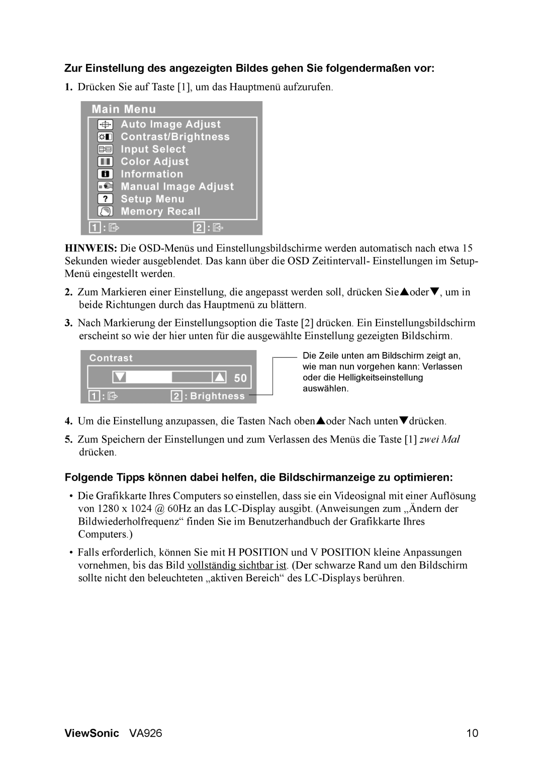 ViewSonic manual ViewSonic VA926 