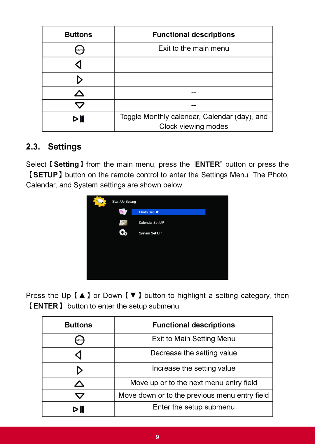 ViewSonic VFD1028W11 manual Settings 