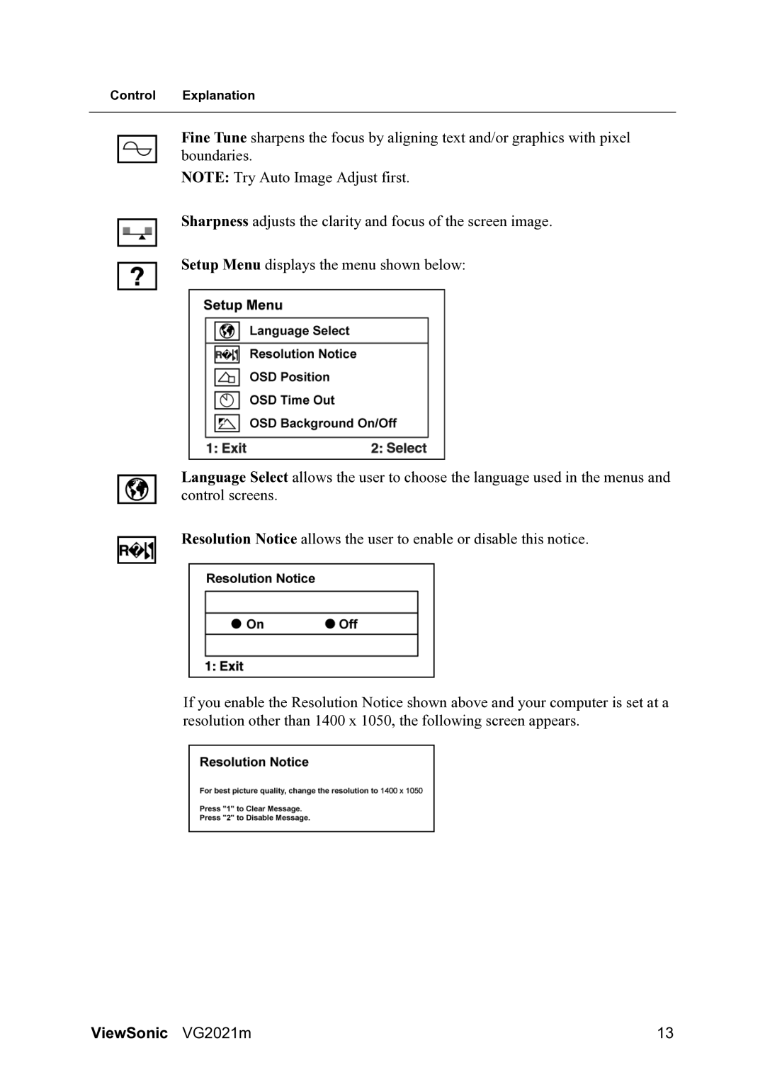 ViewSonic manual ViewSonic VG2021m 