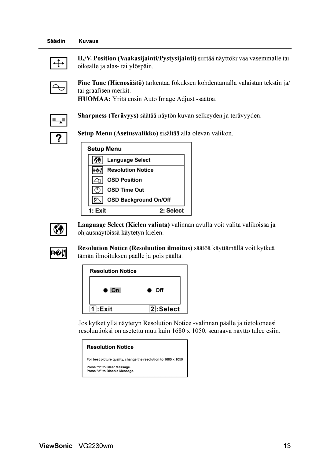 ViewSonic manual ViewSonic VG2230wm 