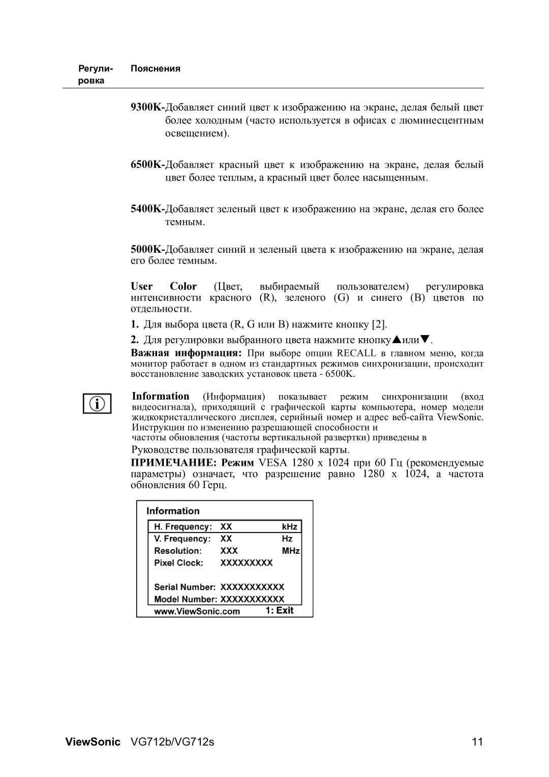 ViewSonic manual ViewSonic VG712b/VG712s 