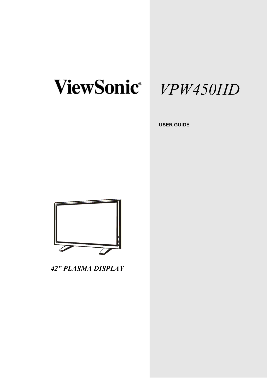 ViewSonic VPW450HD manual 