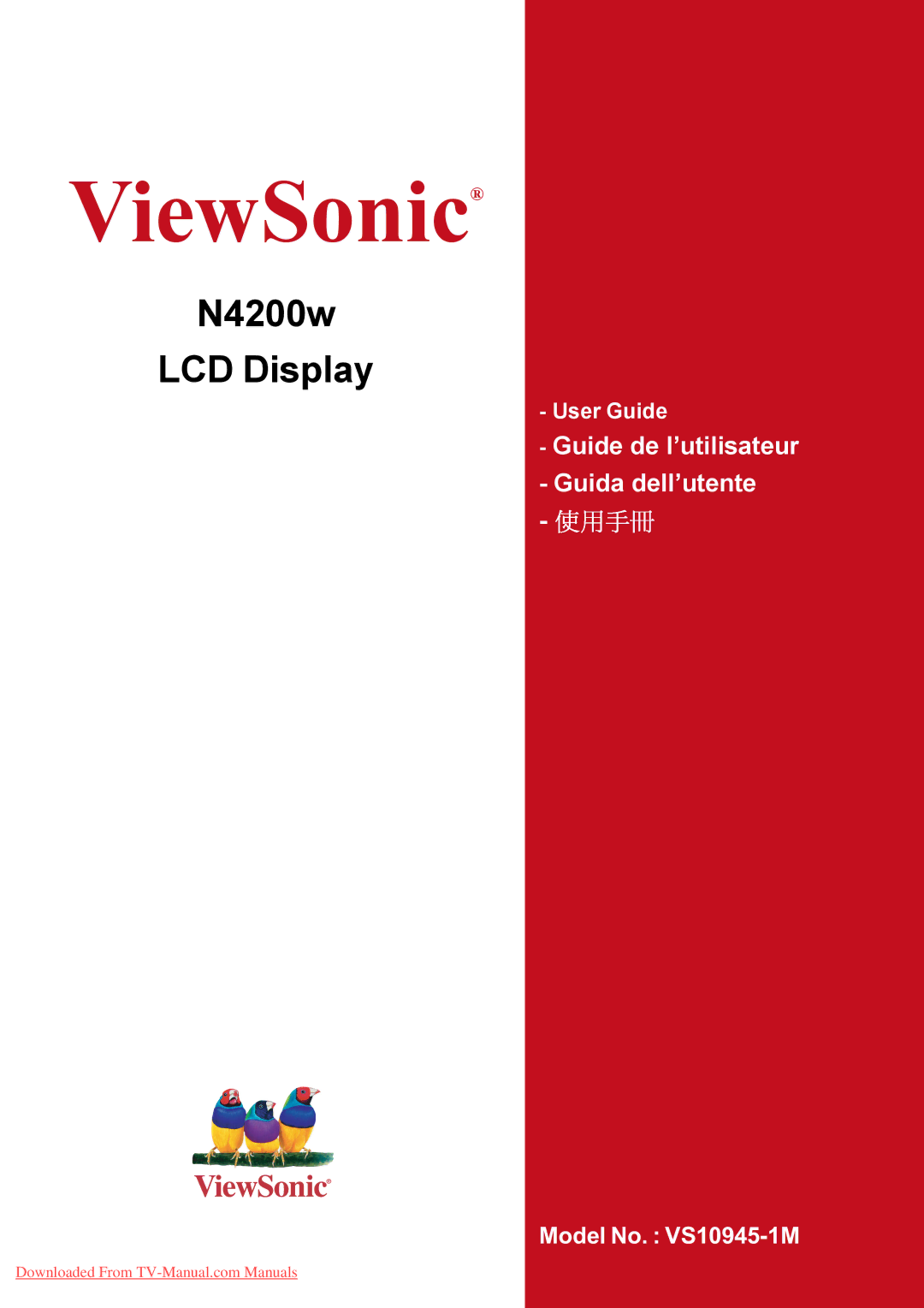 ViewSonic VS10945-M manual ViewSonic 