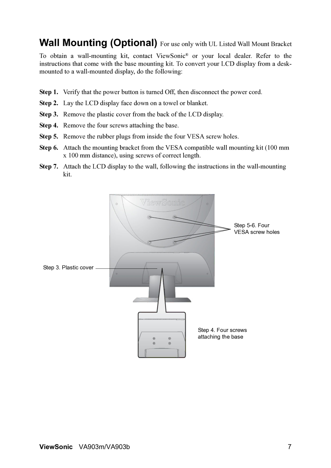 ViewSonic VS11305 warranty ViewSonic VA903m/VA903b 