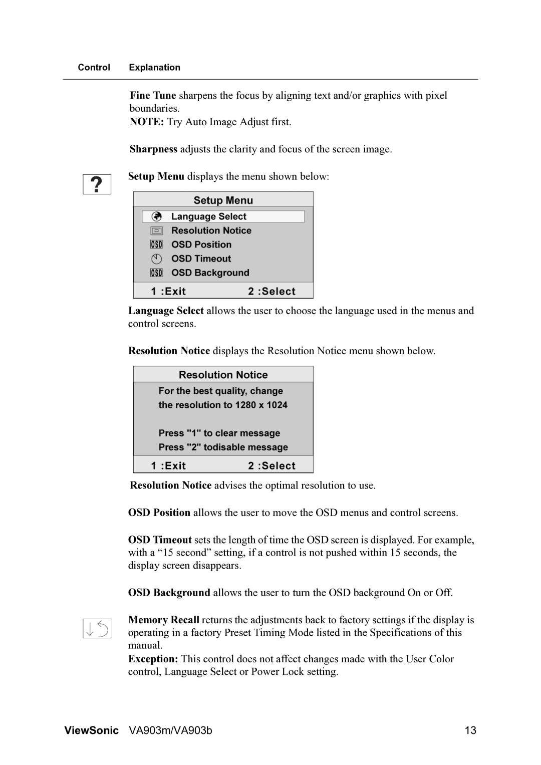 ViewSonic VS11305 warranty ViewSonic VA903m/VA903b 