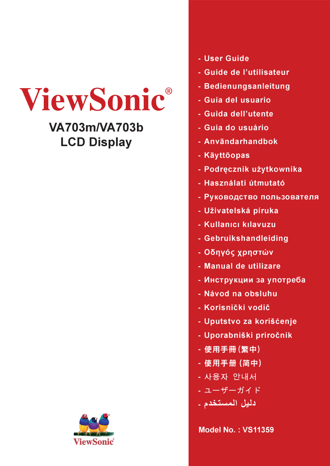 ViewSonic VA705M, VA705B, VS11359 warranty ViewSonic 