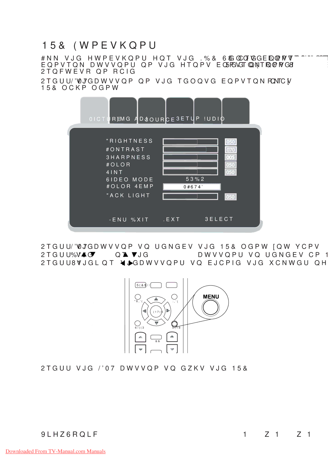 ViewSonic VS11436-1M manual 2TGUUVJG/07DWVVQPVQUGNGEVVJG15&OGPWQWYCPV, 2TGUUVJG/07DWVVQPVQGZKVVJG15& 