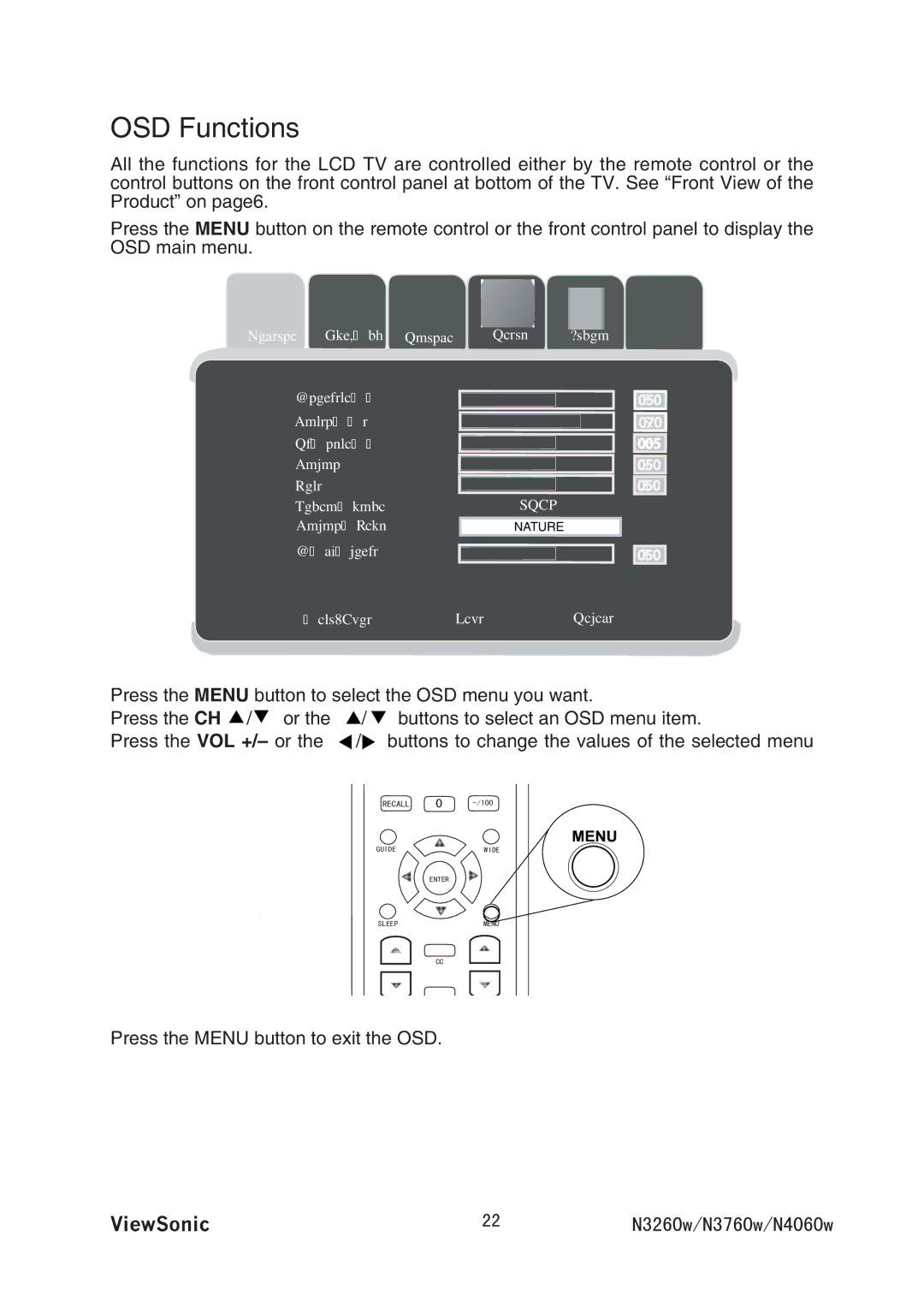 ViewSonic VS11436-1M manual 2TGUUVJG/07DWVVQPVQUGNGEVVJG15&OGPWQWYCPV, 2TGUUVJG/07DWVVQPVQGZKVVJG15& 