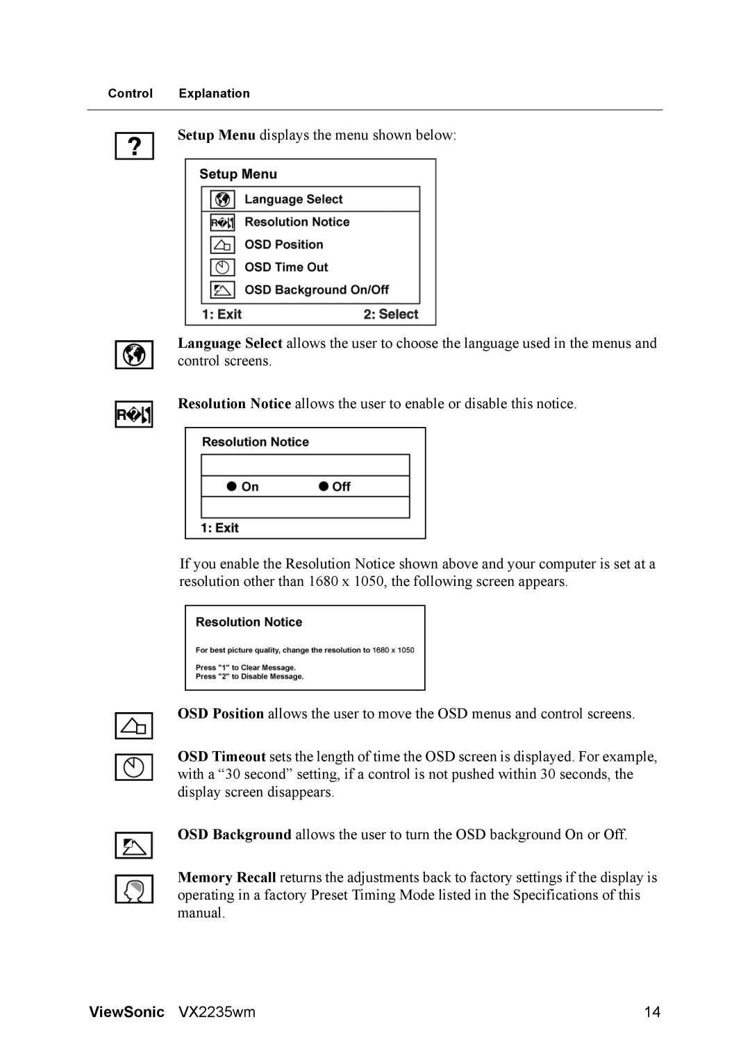 ViewSonic VS11446 manual ViewSonic VX2235wm 