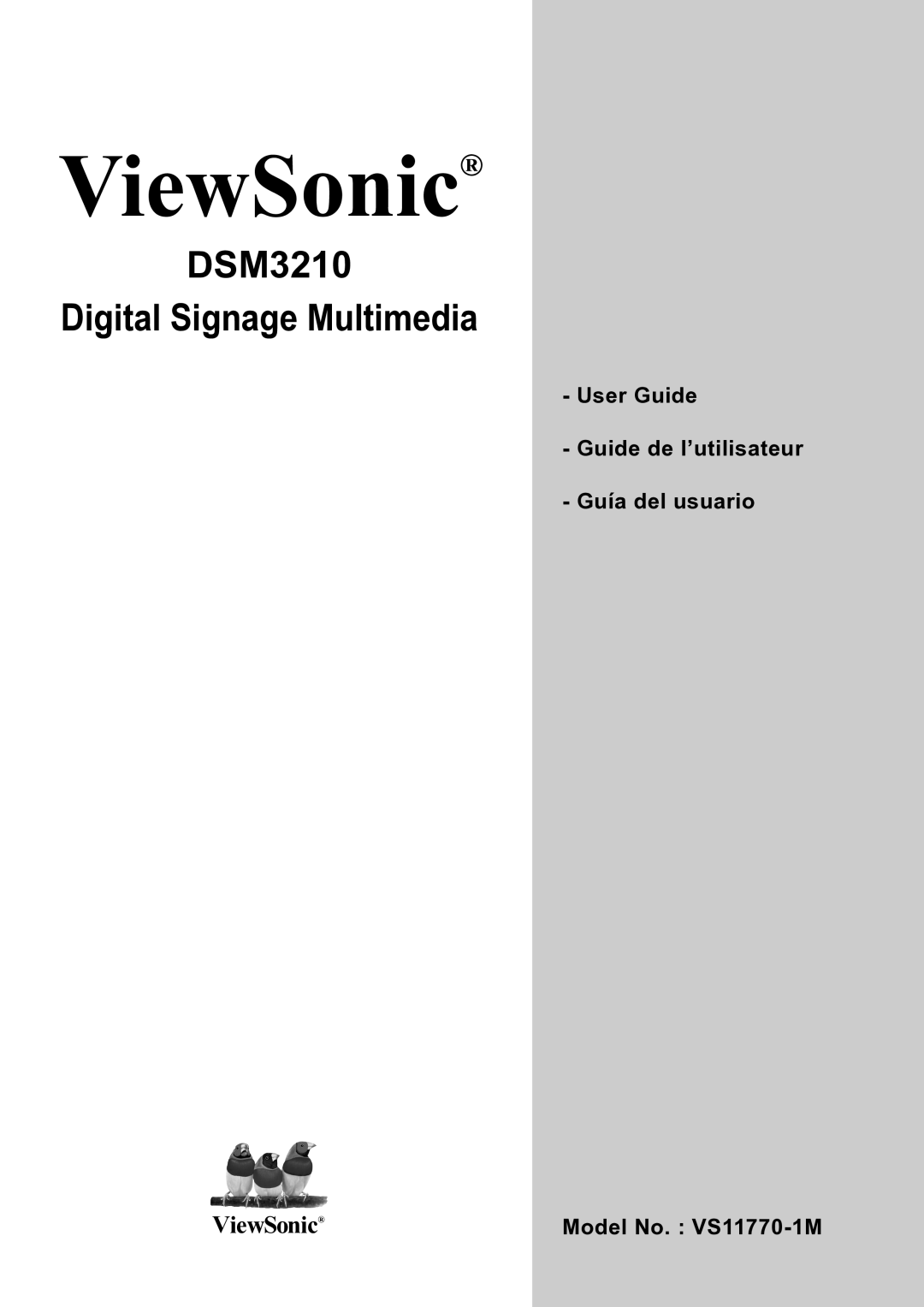 ViewSonic VS11770-1M manual ViewSonic 