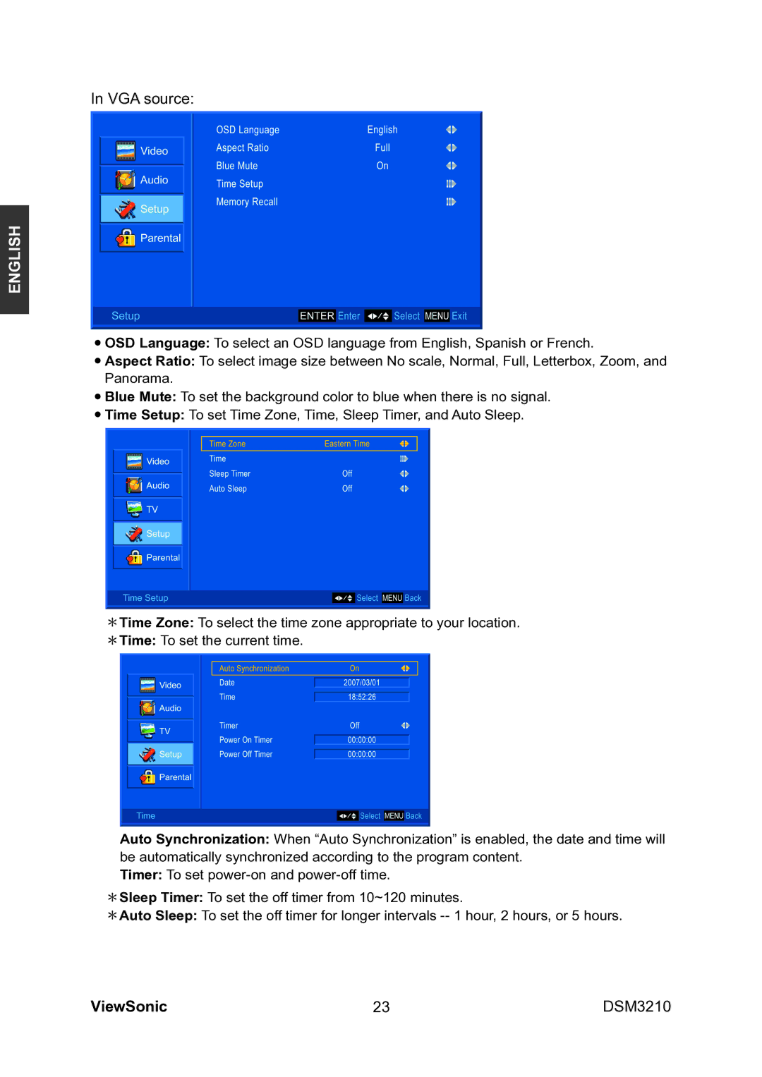 ViewSonic VS11770-1M manual VGA source 