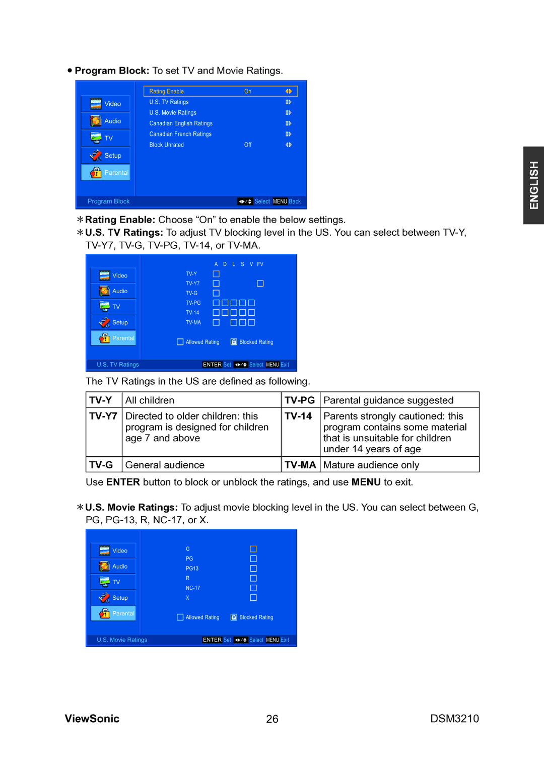 ViewSonic VS11770-1M manual Tv-Y 