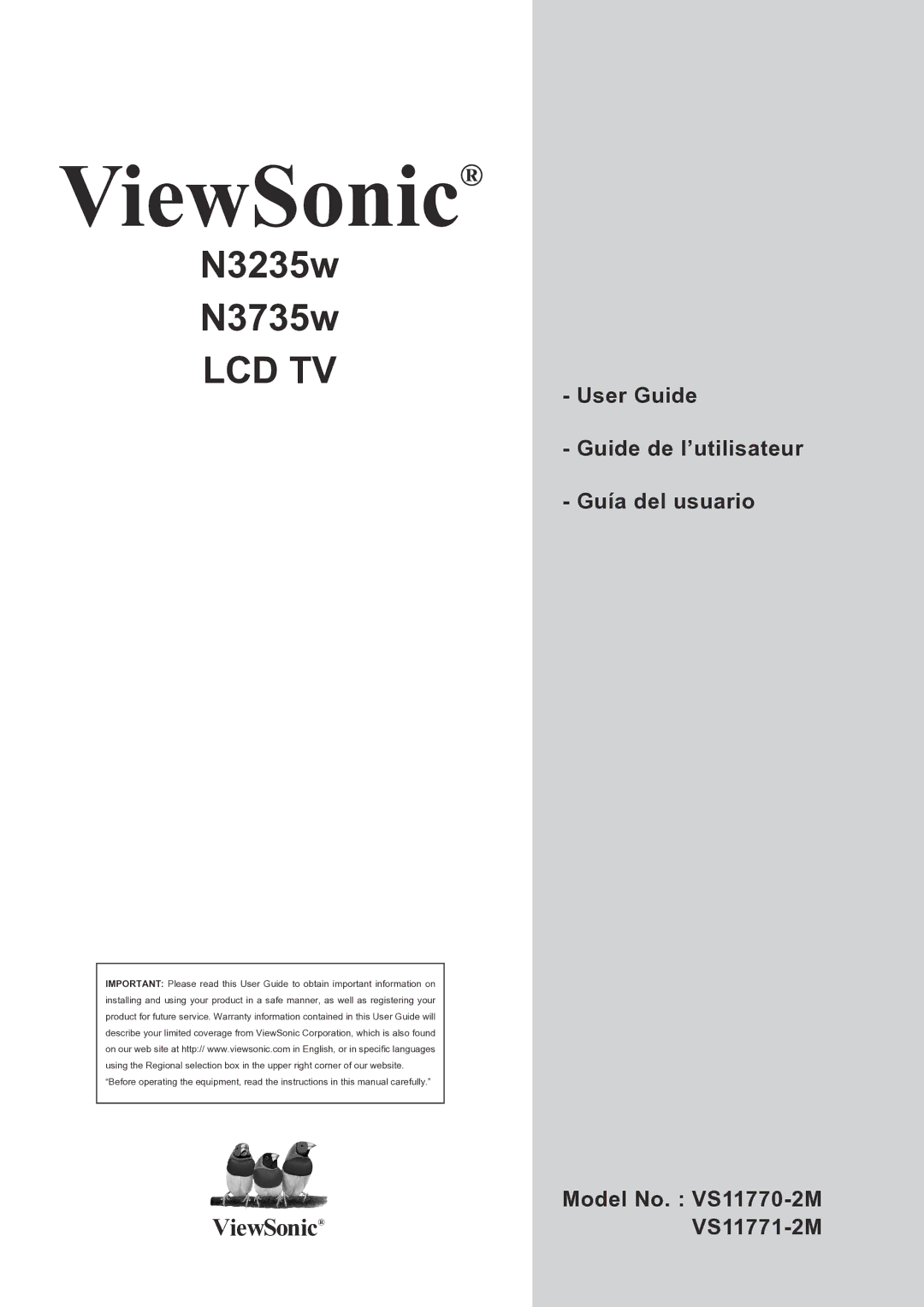 ViewSonic VS11770-2M, VS11771-2M warranty ViewSonic 