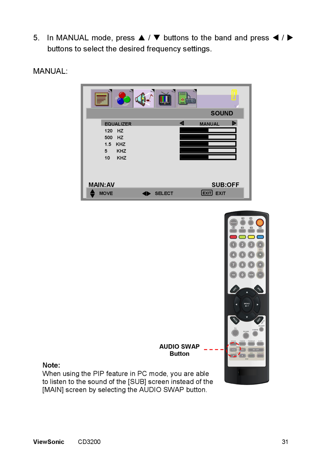 ViewSonic VS11857 manual Manual, Button 