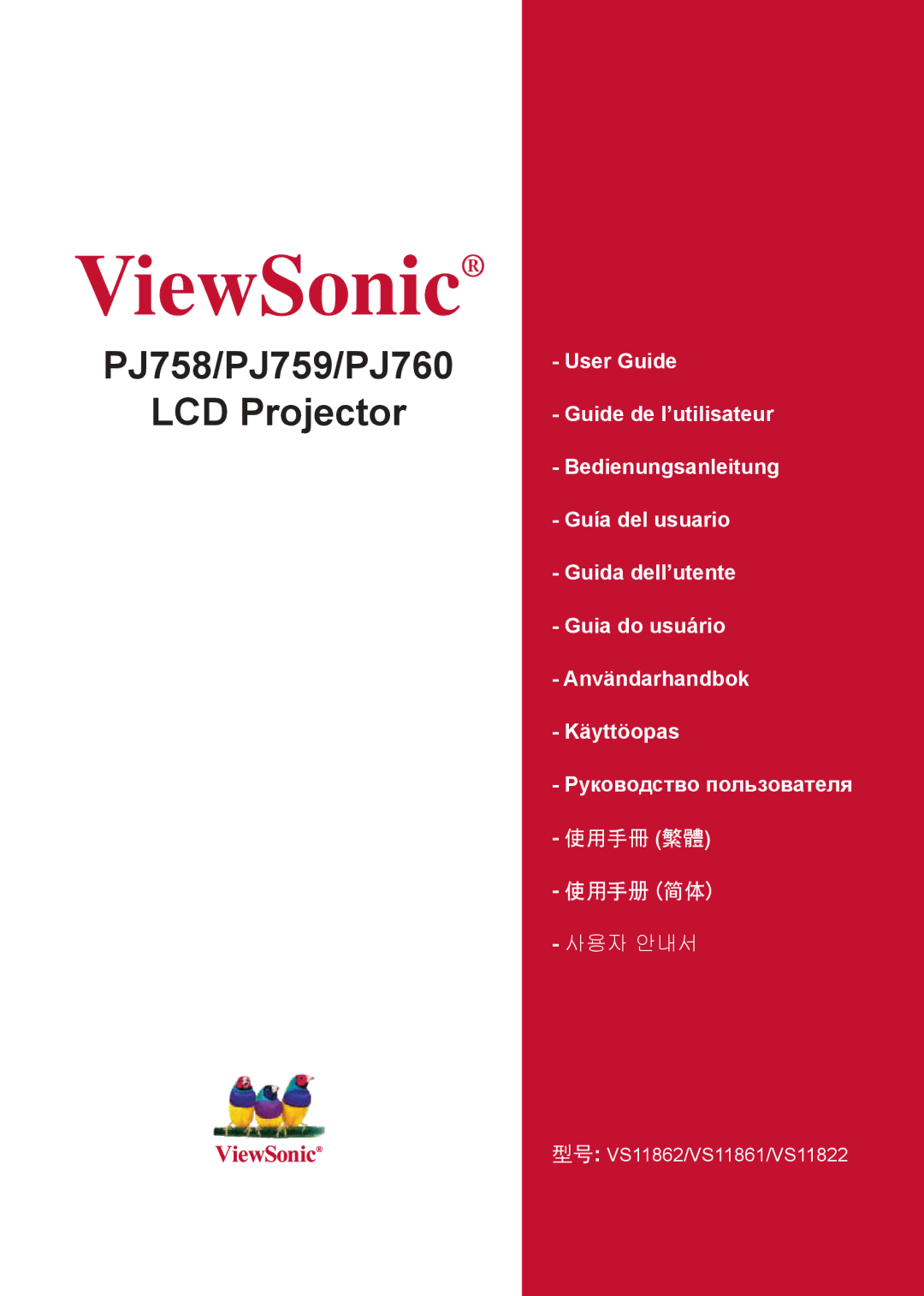 ViewSonic VS11861, VS11862, VS11822 manual ViewSonic 