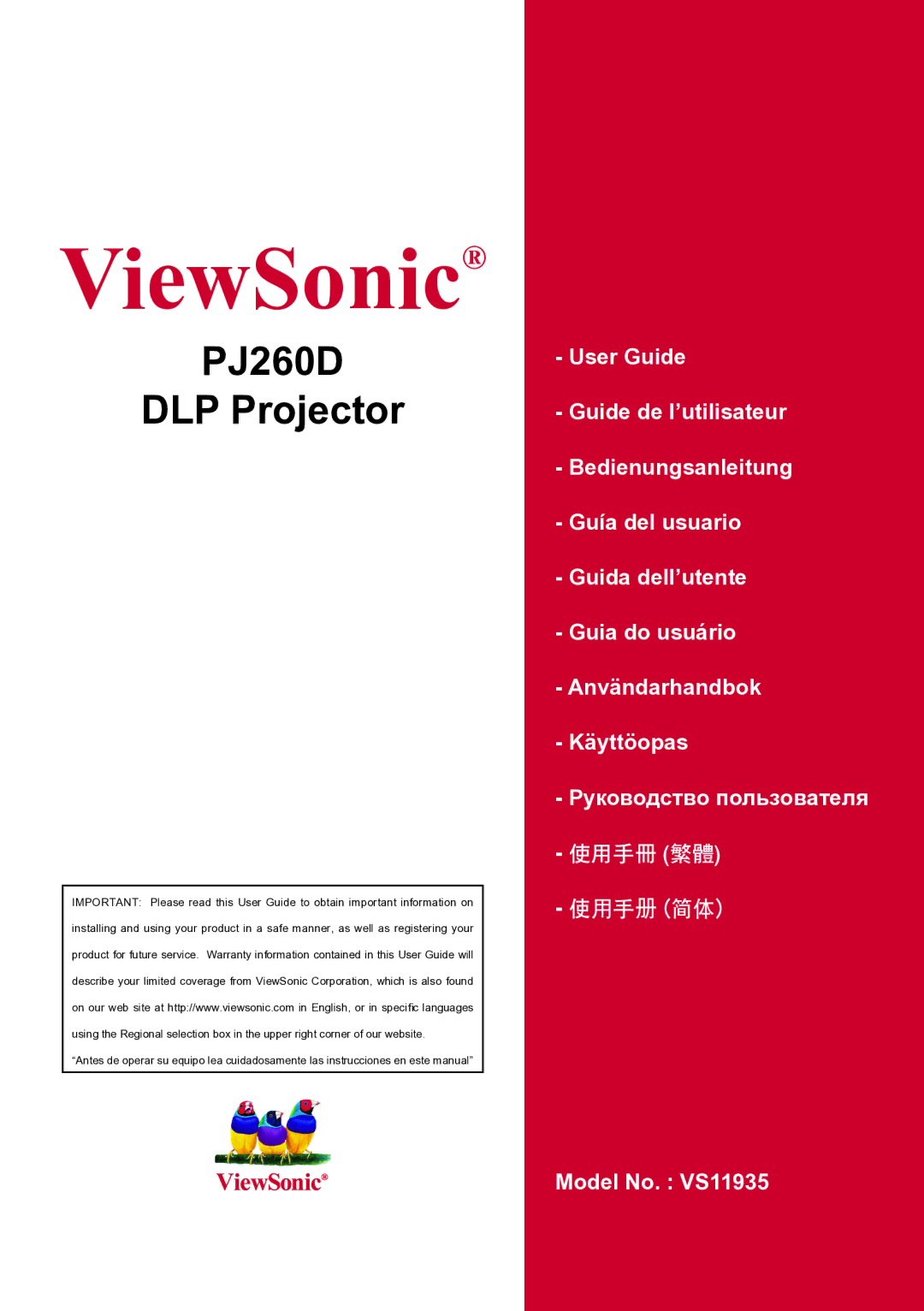 ViewSonic VS11935 warranty ViewSonic 