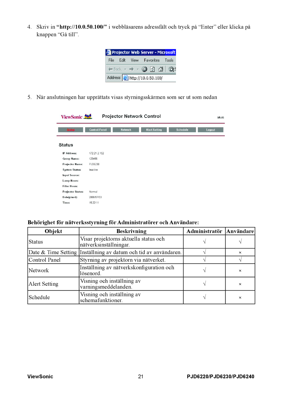 ViewSonic VS11986, VS11990, VS11949 manual ViewSonic PJD6220/PJD6230/PJD6240 